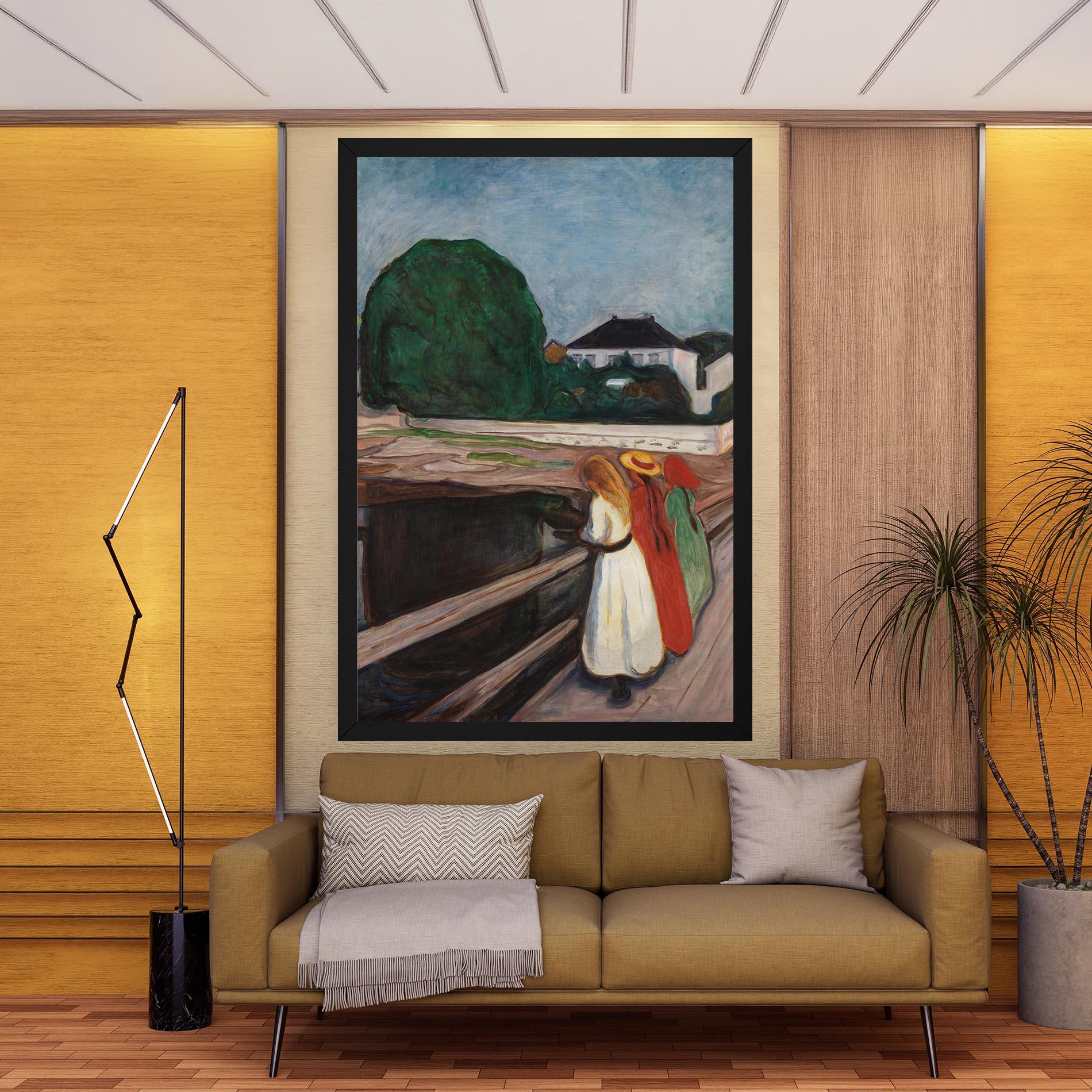 Obraz na Płótnie Girls On The Bridge mockup 9