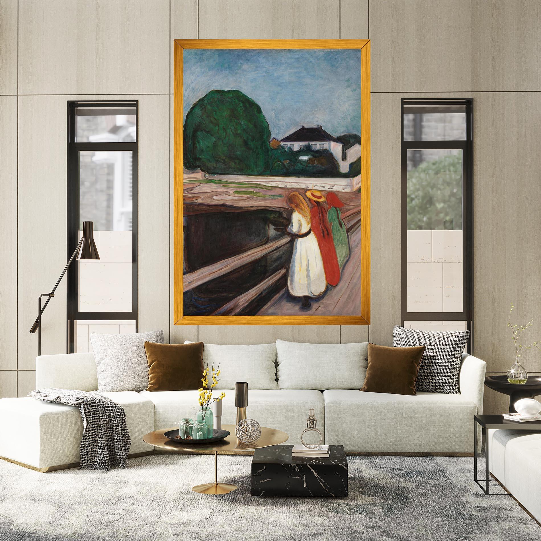 Obraz na Płótnie Girls On The Bridge mockup 2