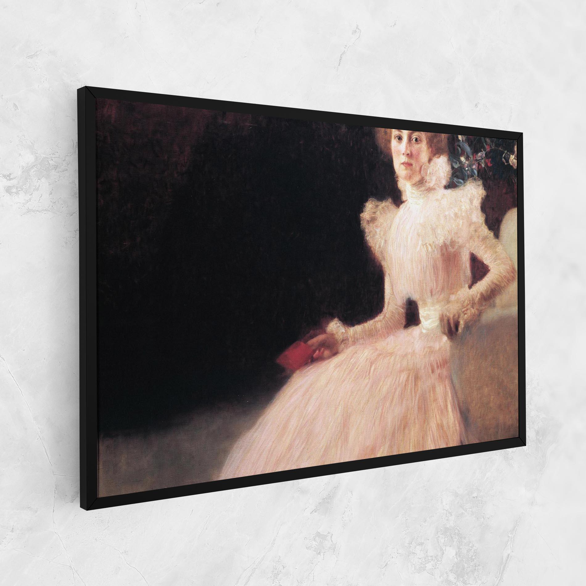 Obraz na Płótnie Gustav Klimt Pink Dress mockup 1