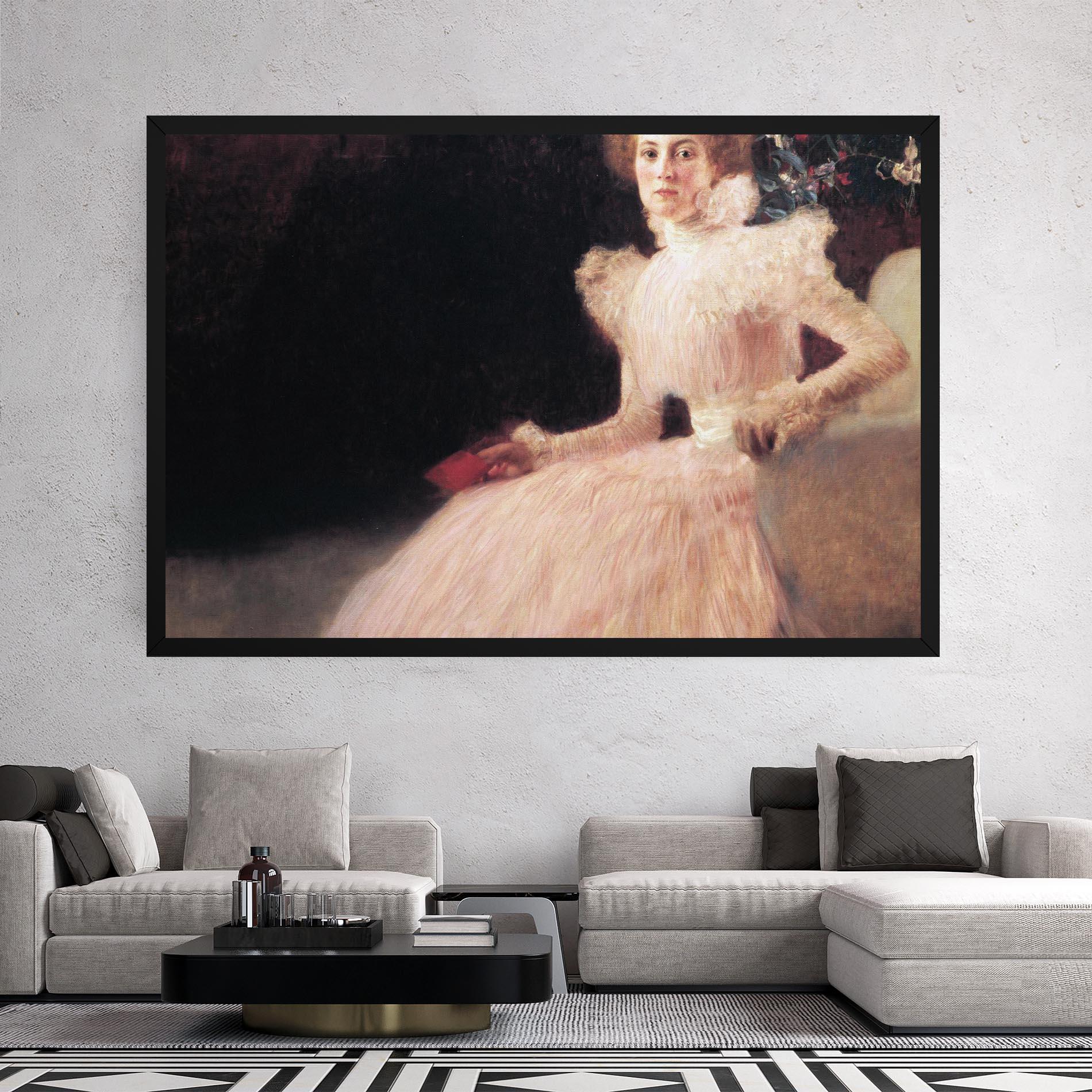 Obraz na Płótnie Gustav Klimt Pink Dress mockup 2