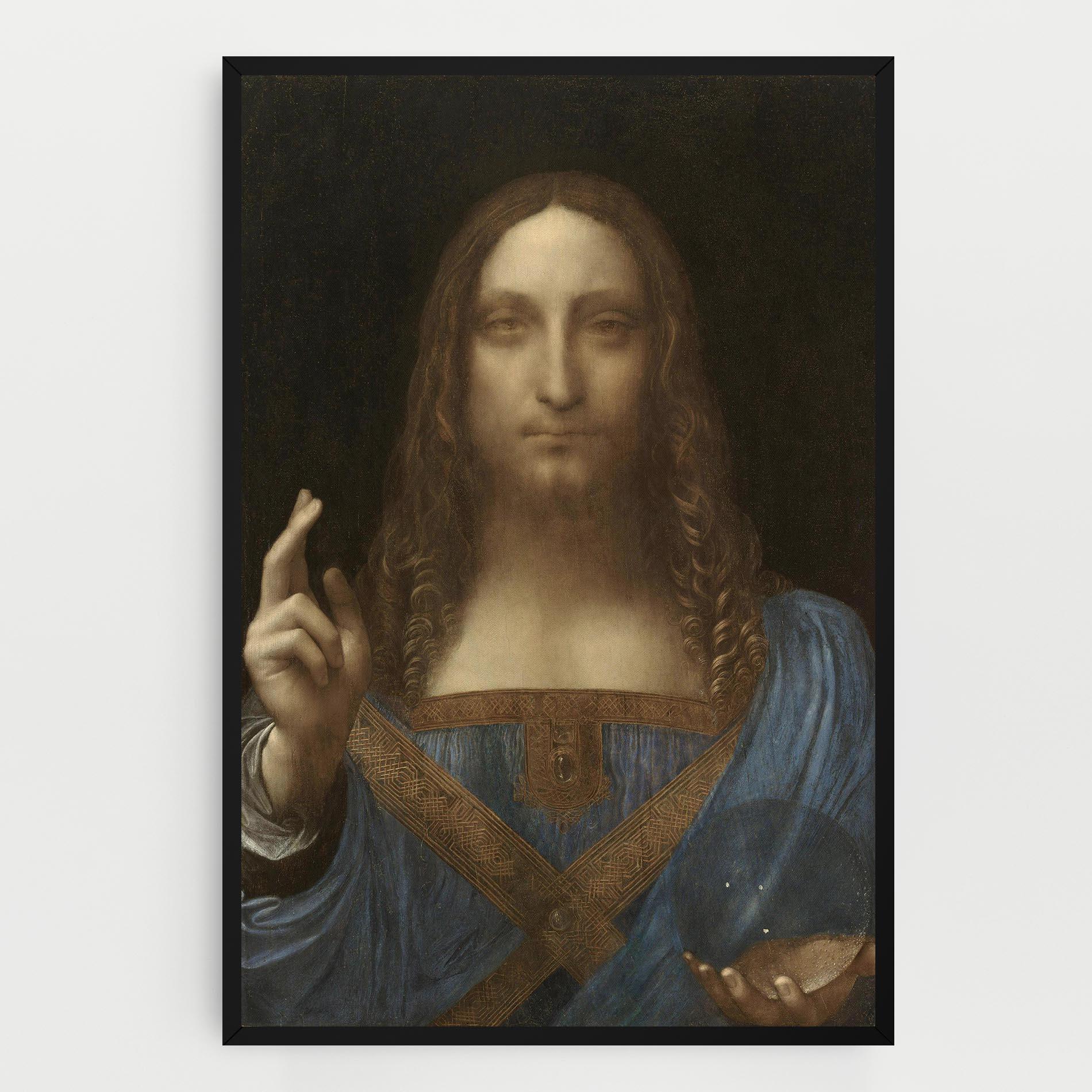 Obraz na Płótnie Leonardo Da Vinci Salvator Mundi mockup 0