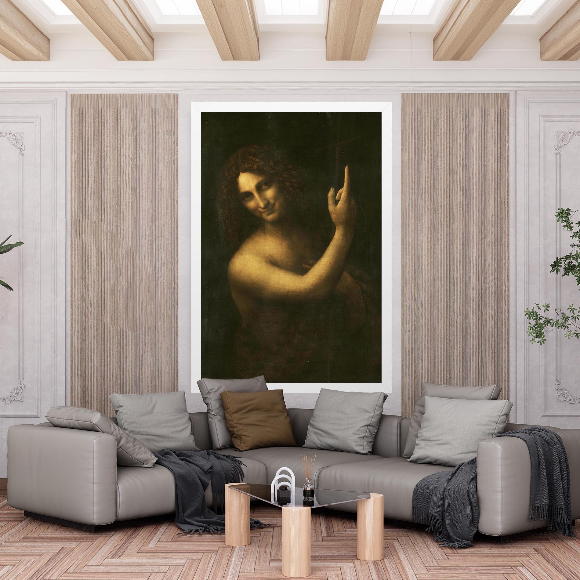 Obraz na Płótnie Seonardo Da Vinci Saint John The Baptist mockup 6