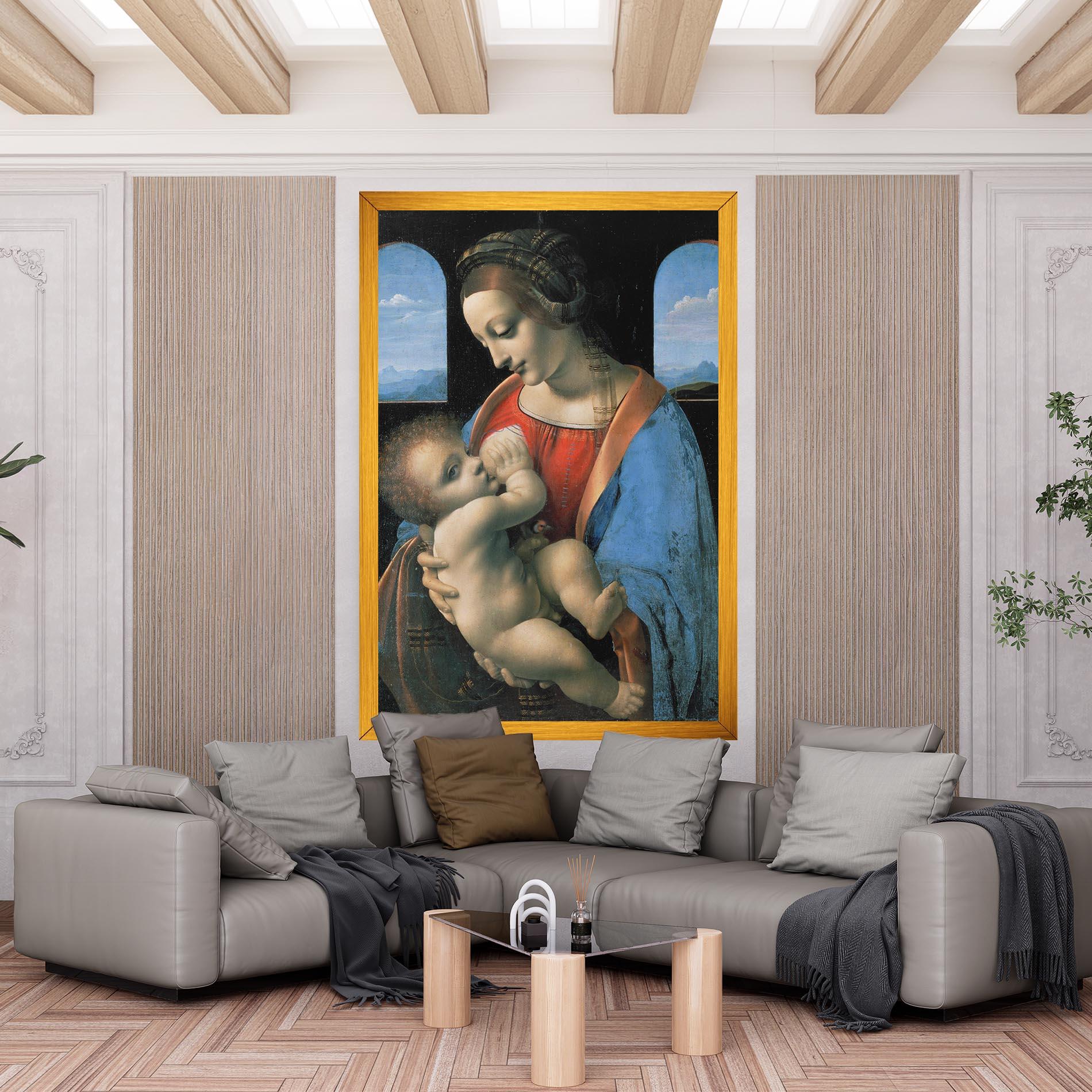 Obraz na Płótnie Leonardo Da Vinci Attributed Madonna Litta mockup 6