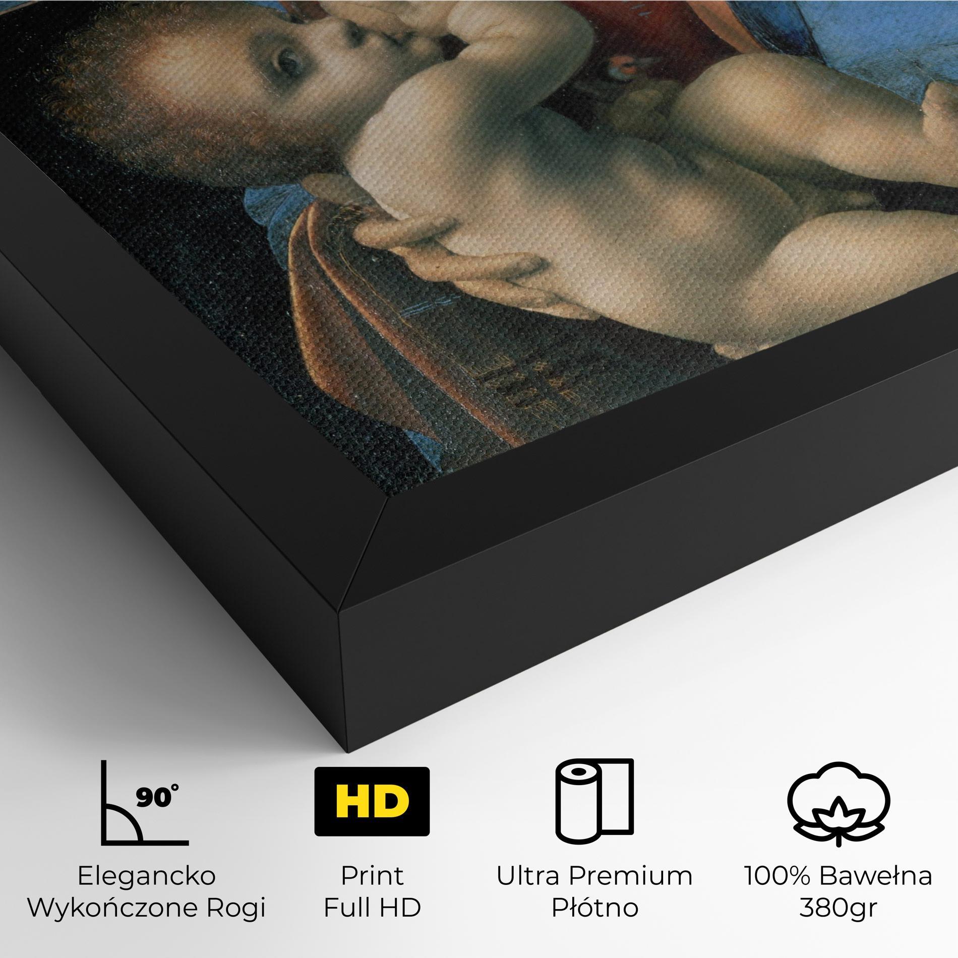 Obraz na Płótnie Leonardo Da Vinci Attributed Madonna Litta mockup 4