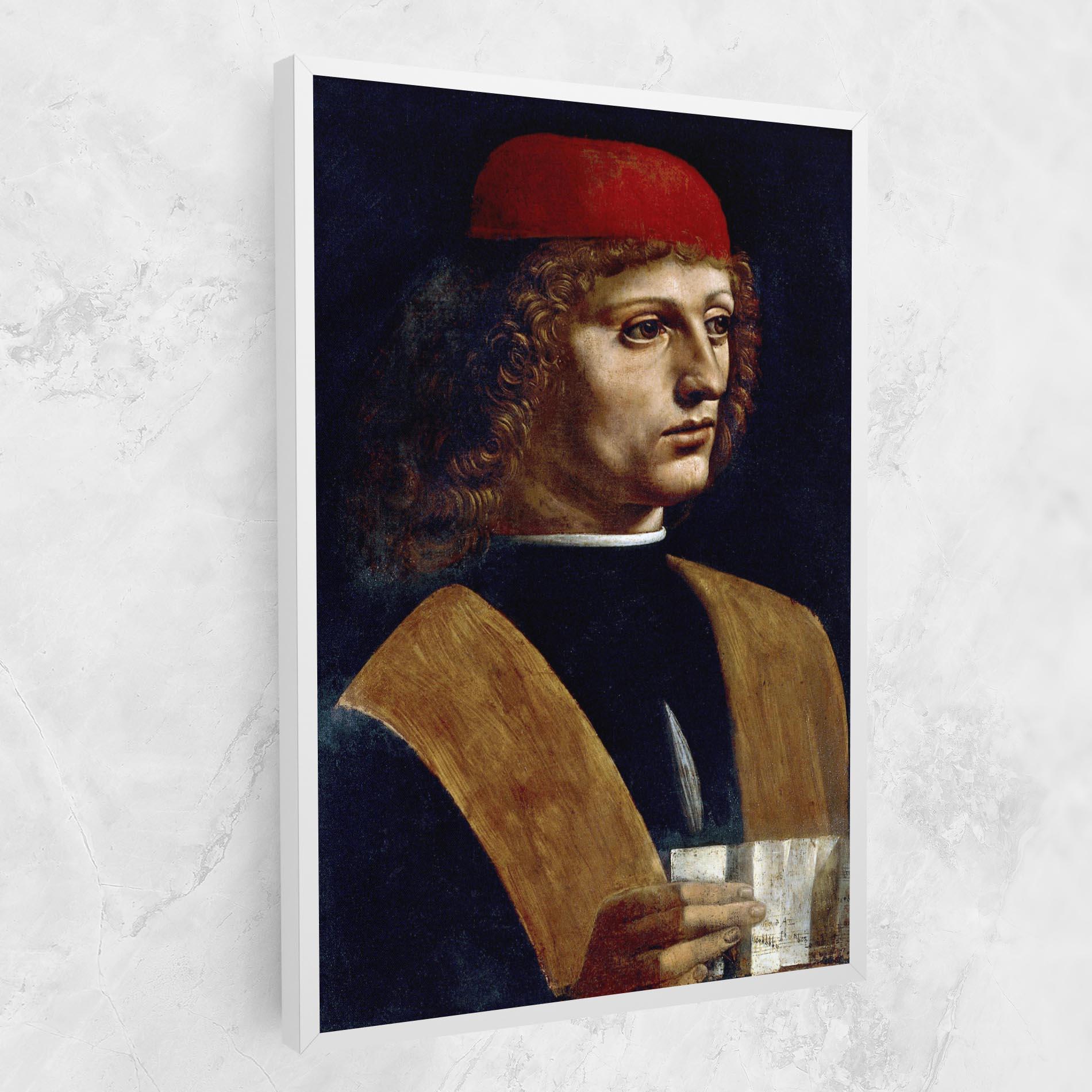 Obraz na Płótnie Leonardo Da Vinci's The Portrait Of A Musician mockup 1