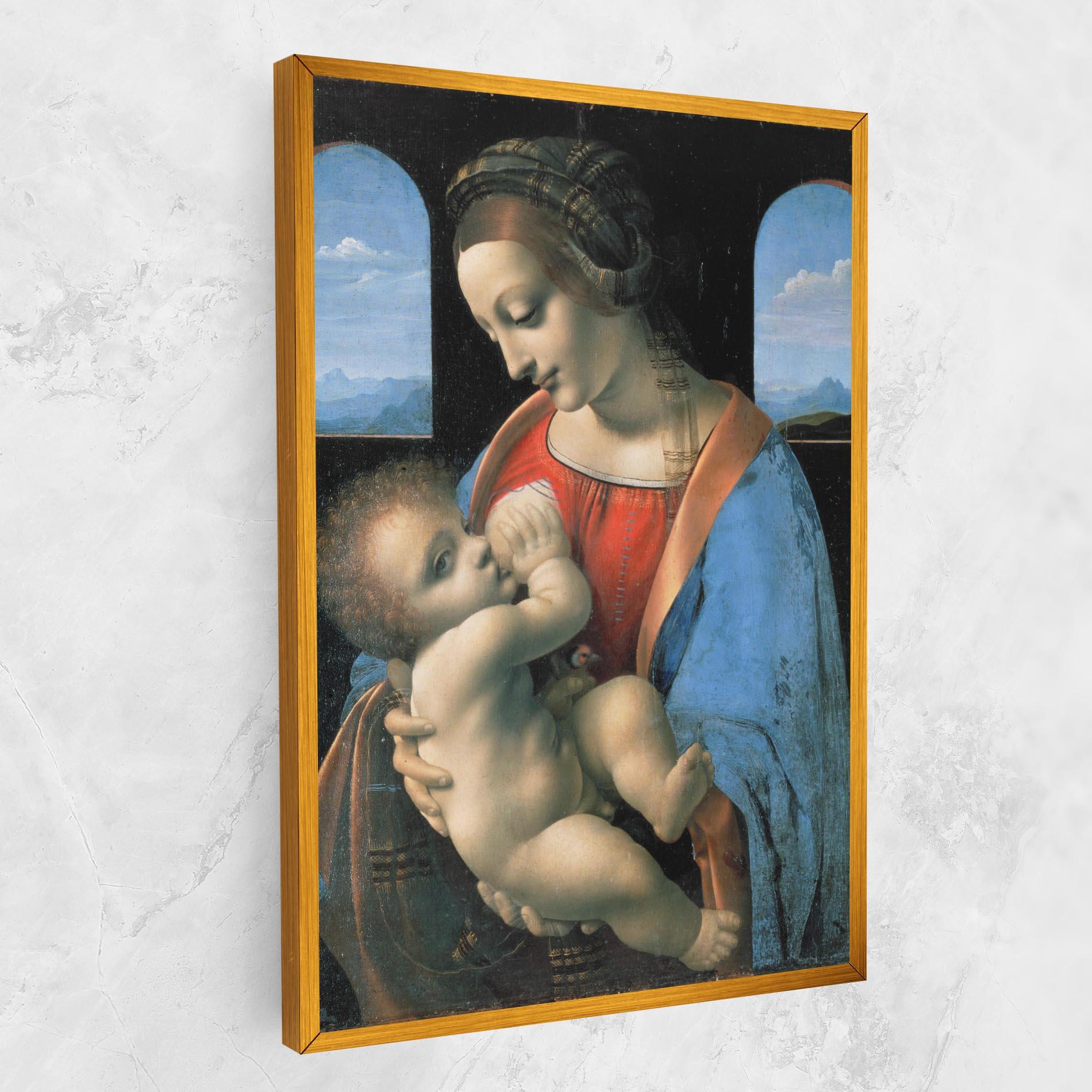 Obraz na Płótnie Leonardo Da Vinci Attributed Madonna Litta mockup 1