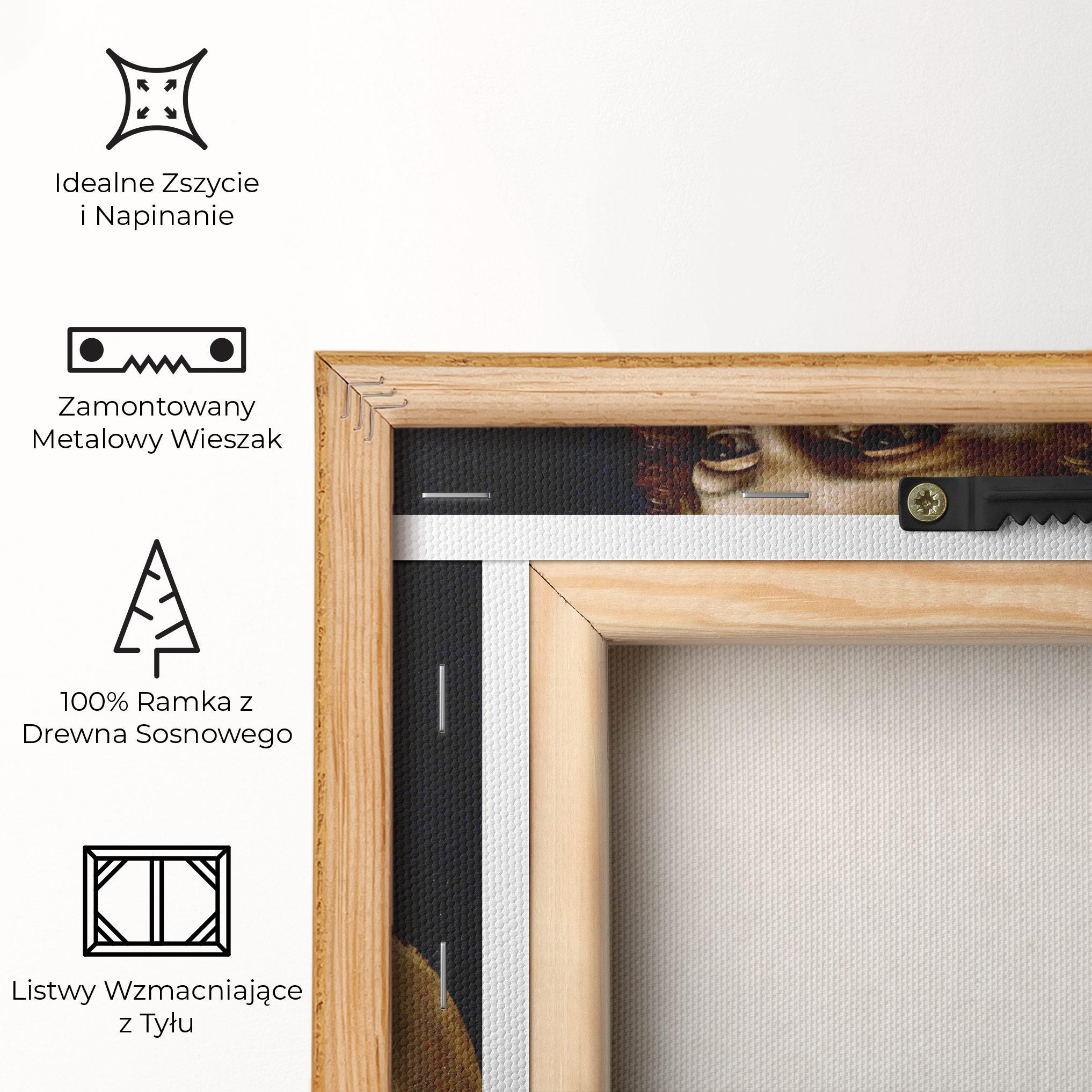 Obraz na Płótnie Leonardo Da Vinci's The Portrait Of A Musician mockup 5