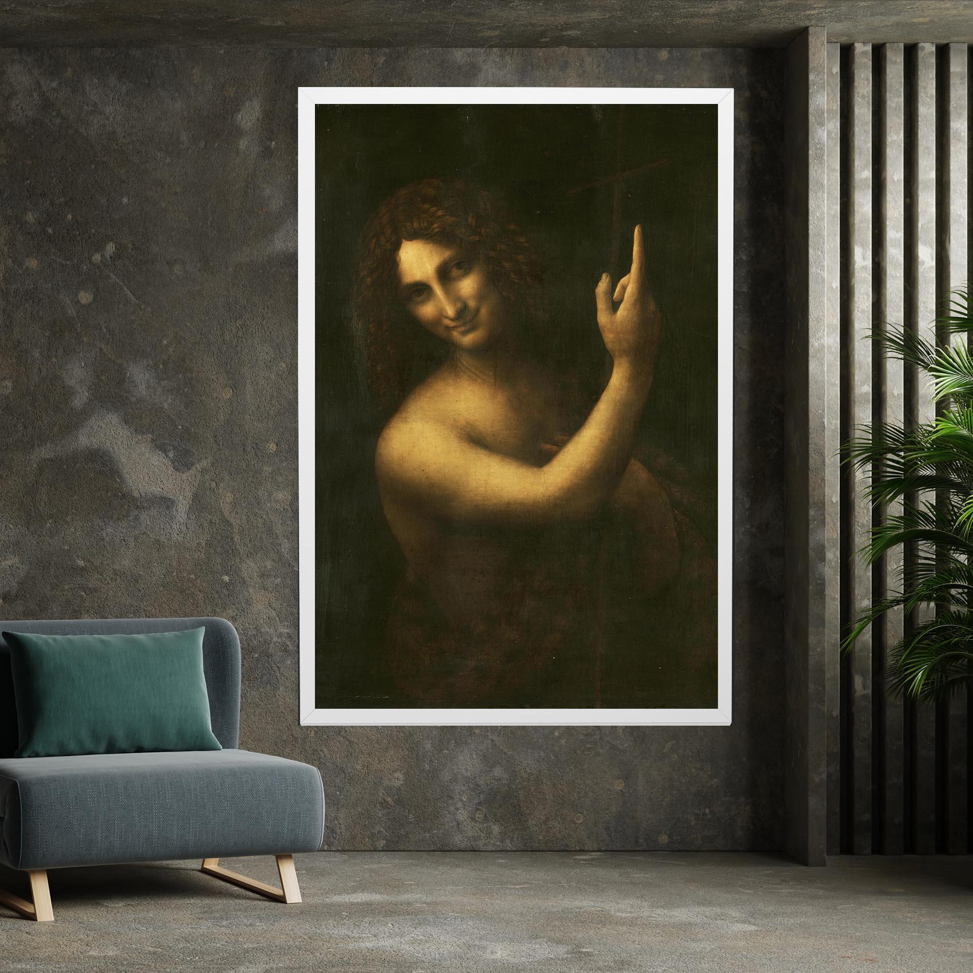 Obraz na Płótnie Seonardo Da Vinci Saint John The Baptist mockup 7