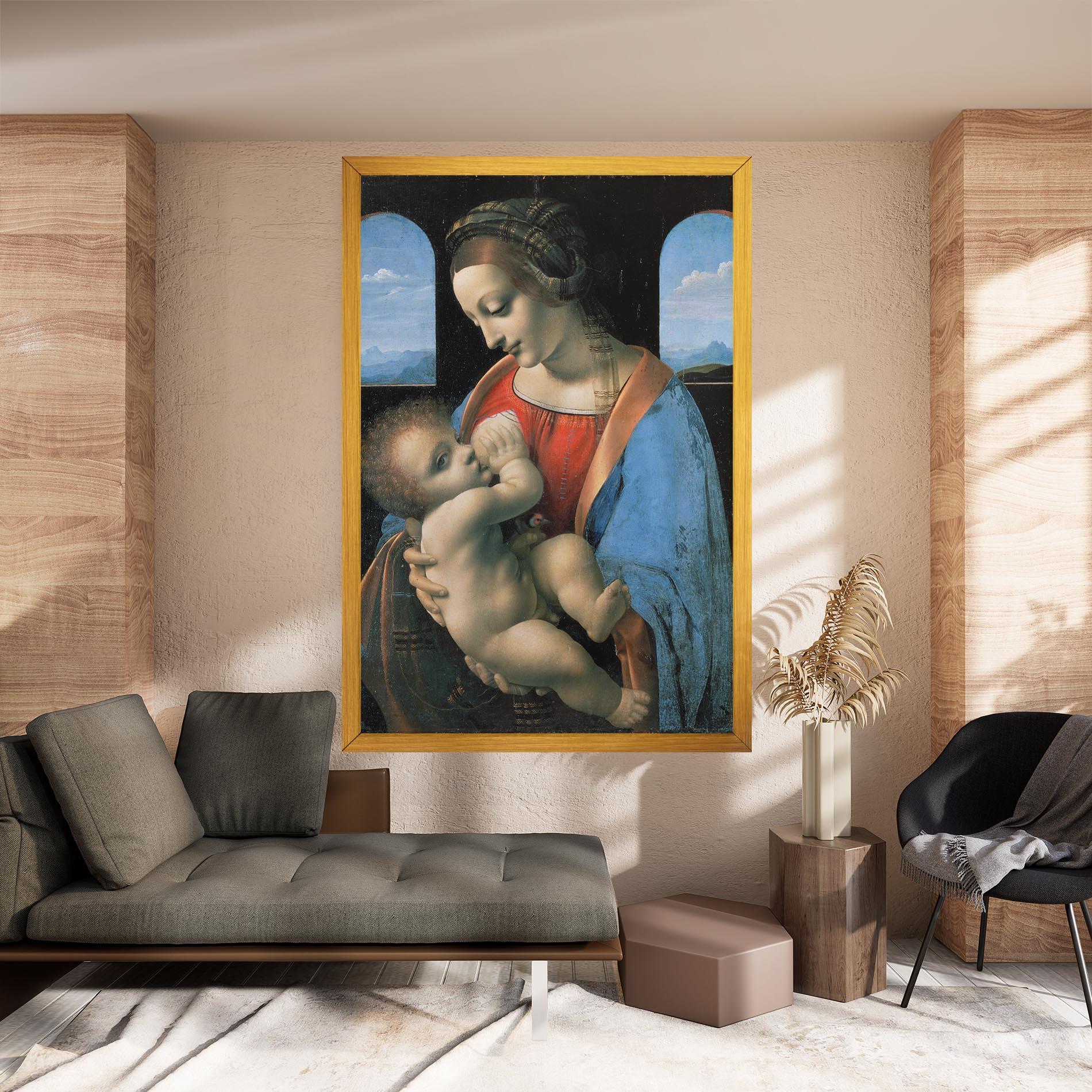 Obraz na Płótnie Leonardo Da Vinci Attributed Madonna Litta mockup 8