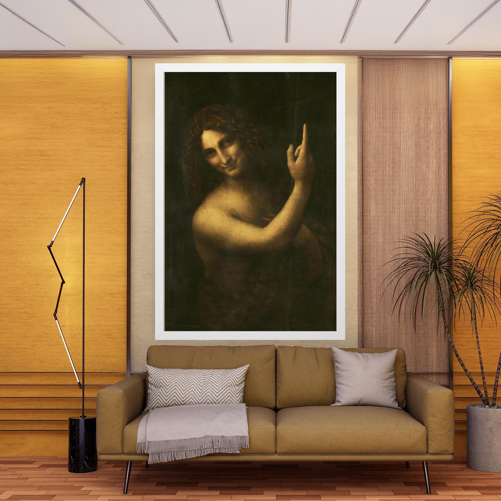 Obraz na Płótnie Seonardo Da Vinci Saint John The Baptist mockup 9