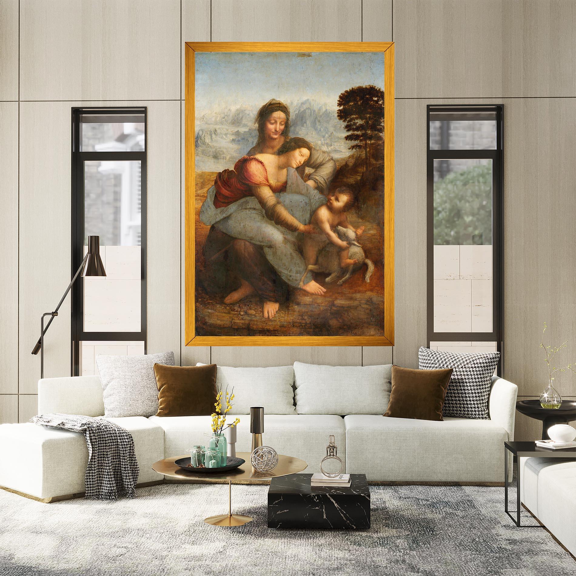 Obraz na Płótnie Leonardo Da Vinci Virgin And Child With St Anne mockup 2