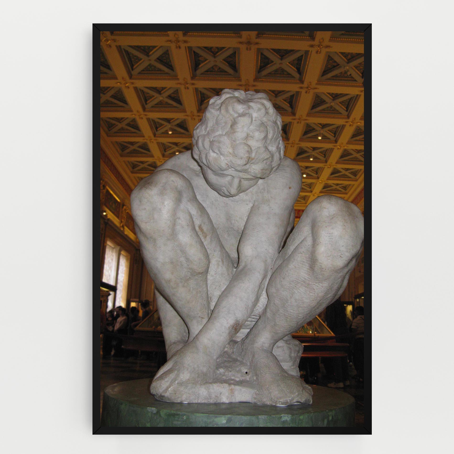 Obraz na Płótnie Crouching Boy mockup 0