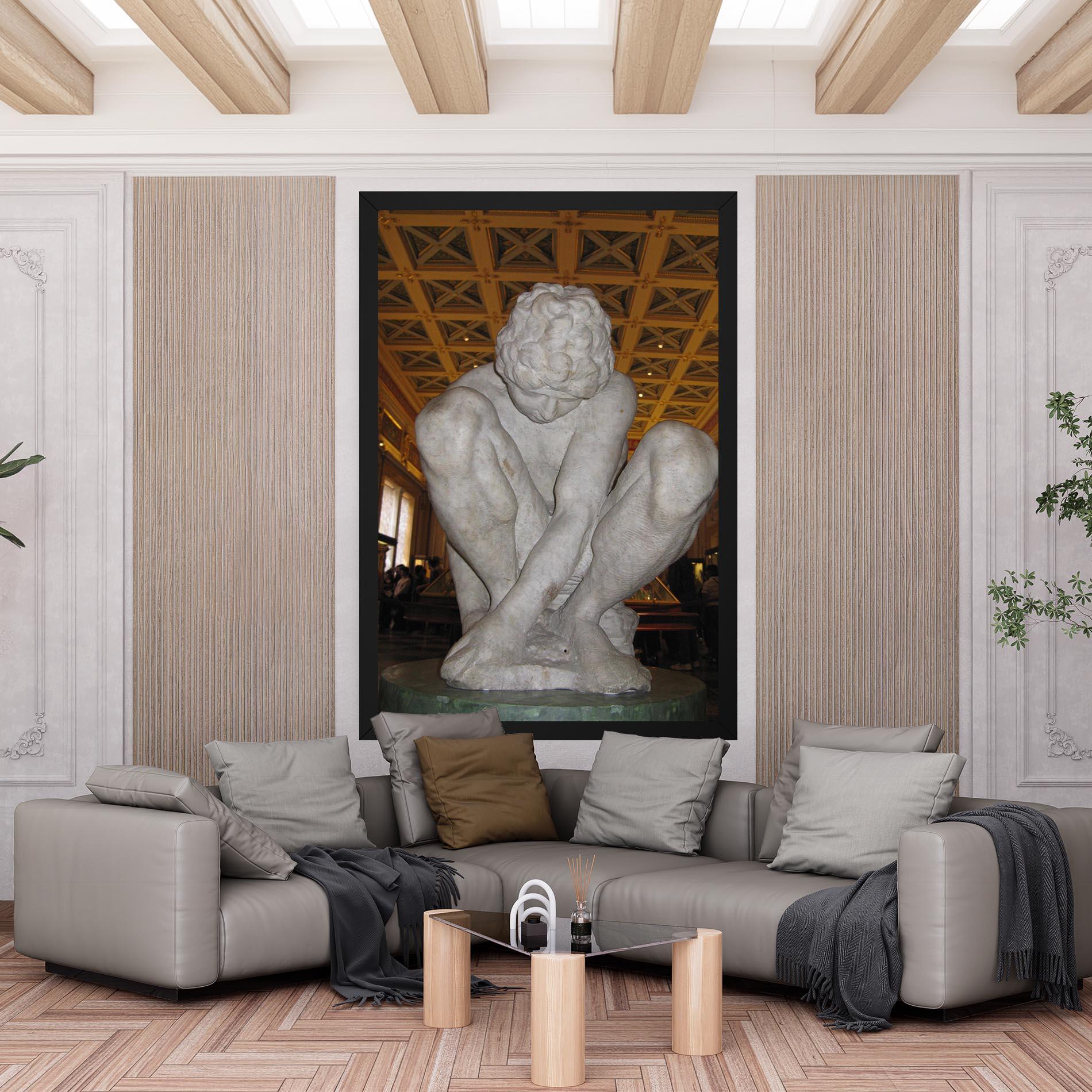 Obraz na Płótnie Crouching Boy mockup 6