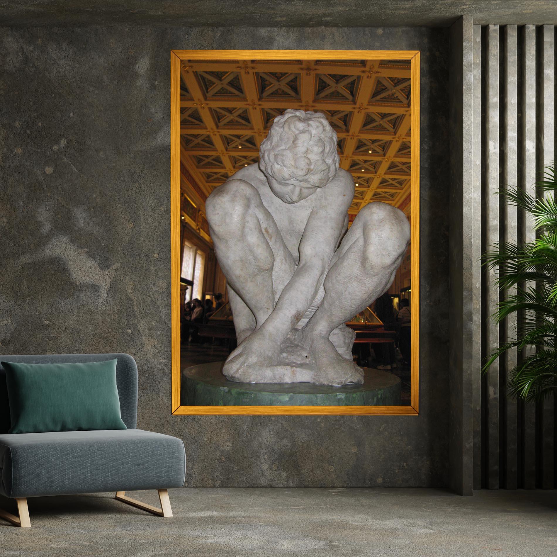 Obraz na Płótnie Crouching Boy mockup 7