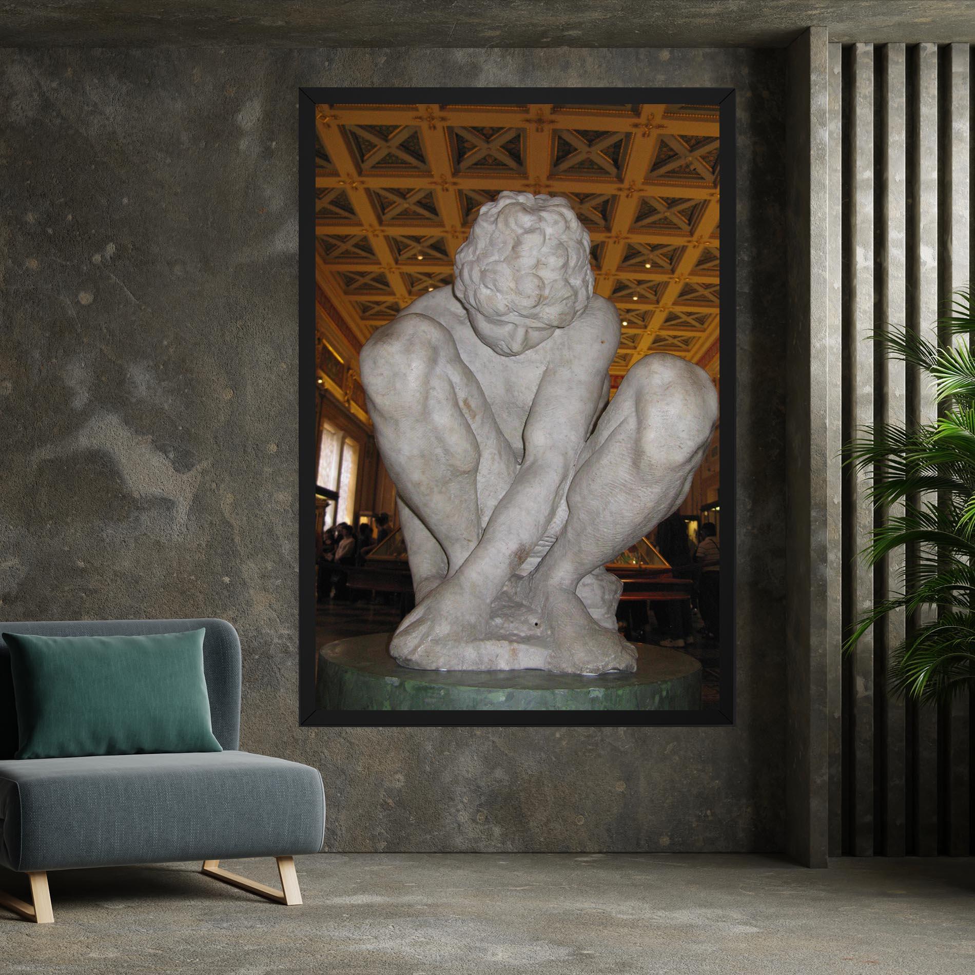 Obraz na Płótnie Crouching Boy mockup 7