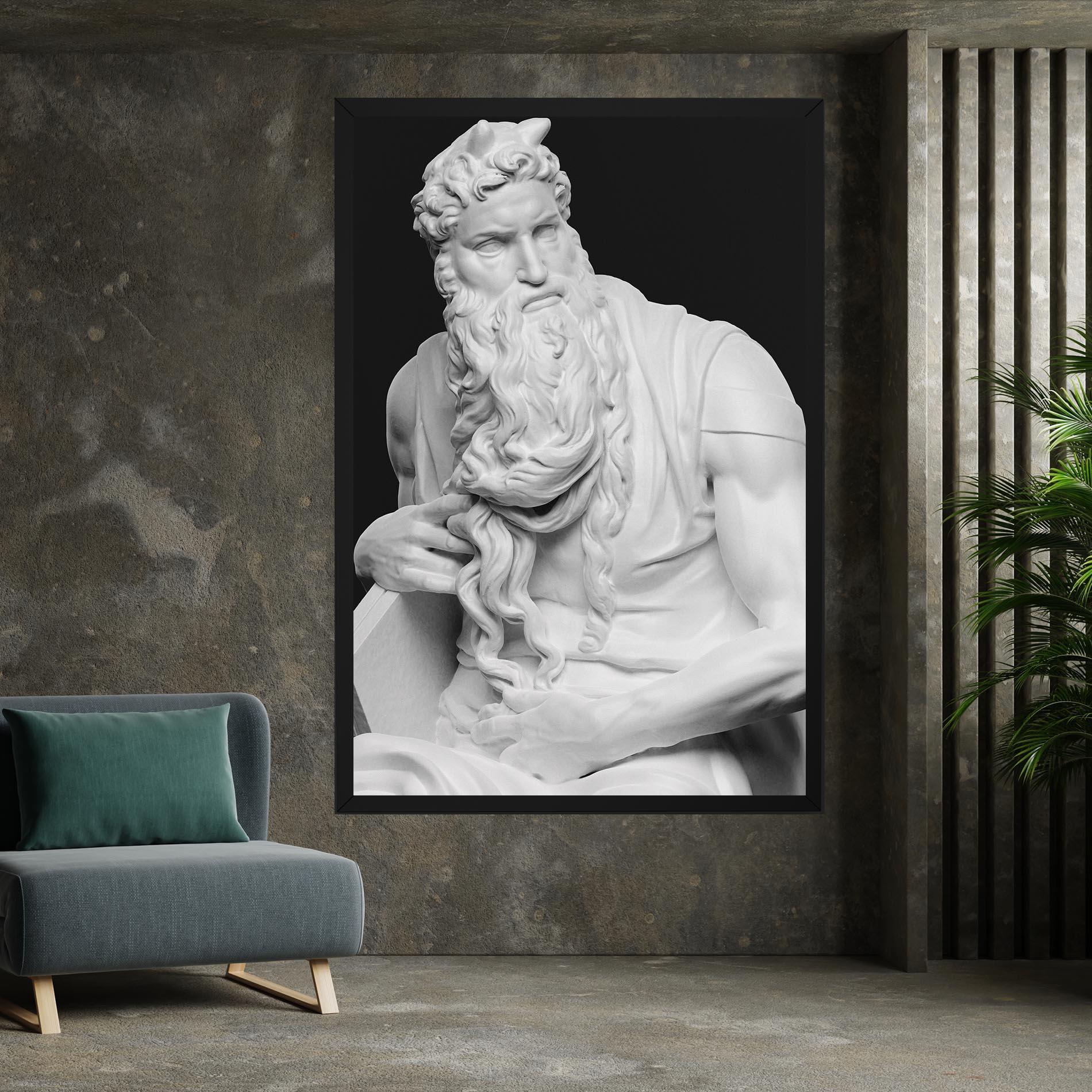 Obraz na Płótnie Moses Statue mockup 7