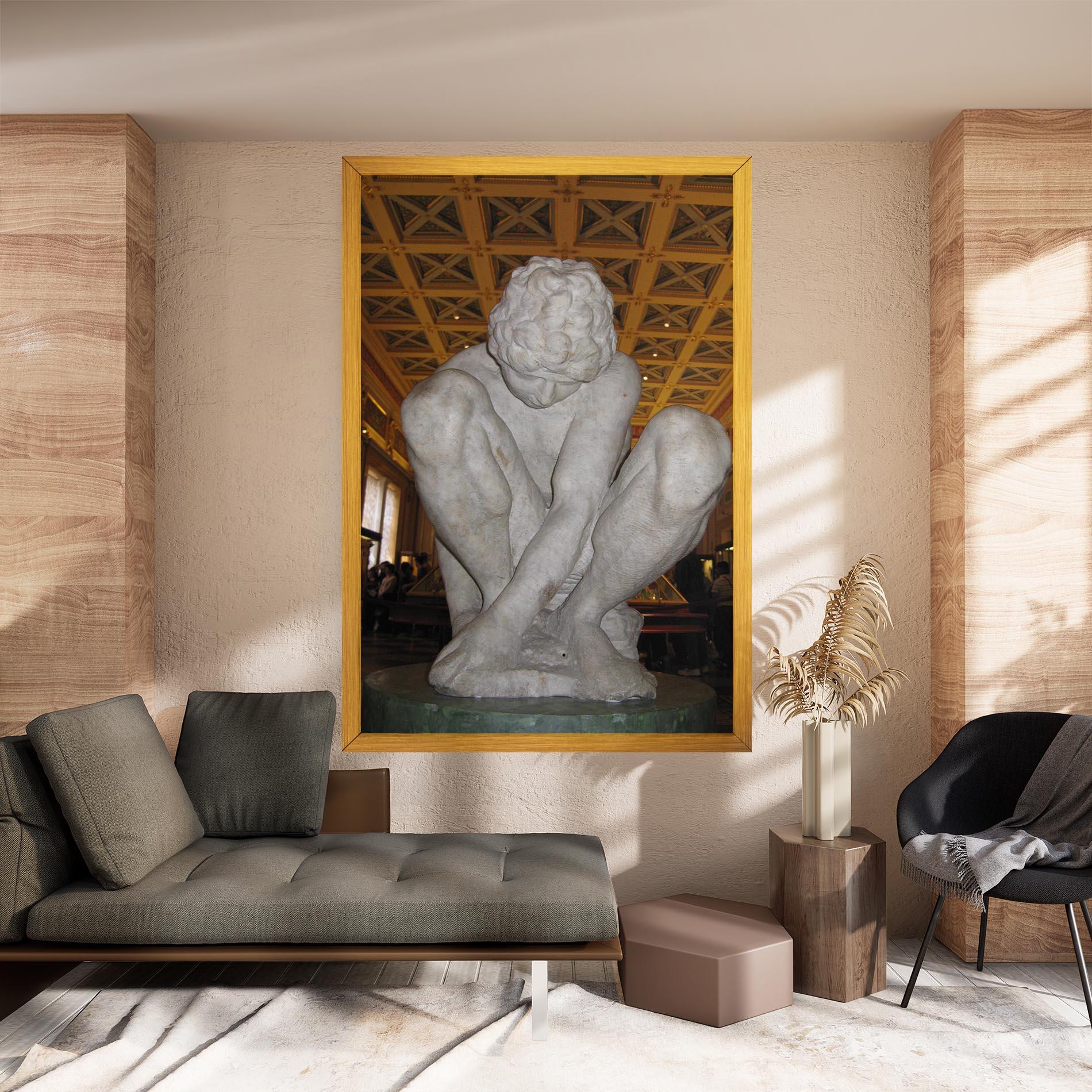 Obraz na Płótnie Crouching Boy mockup 8