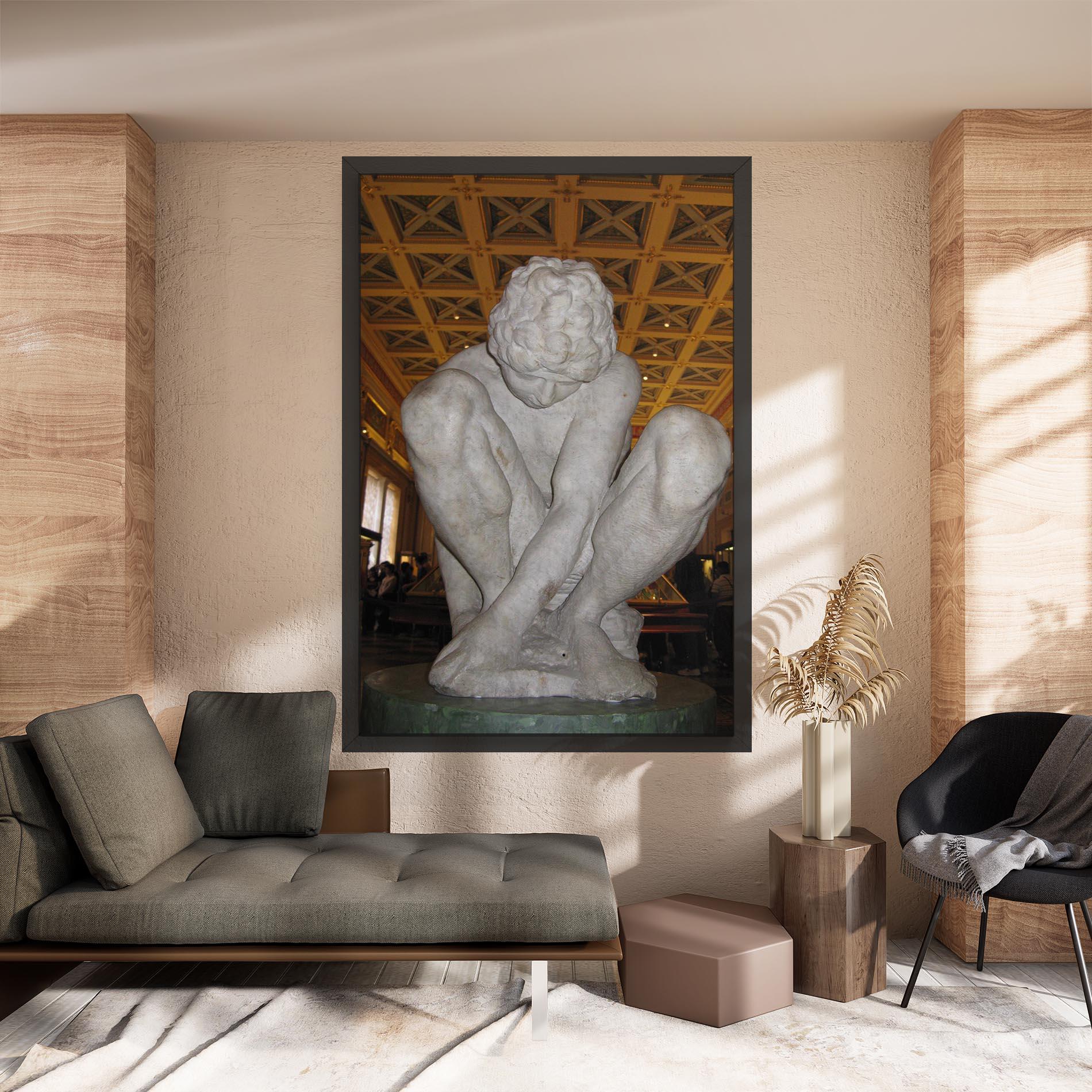 Obraz na Płótnie Crouching Boy mockup 8