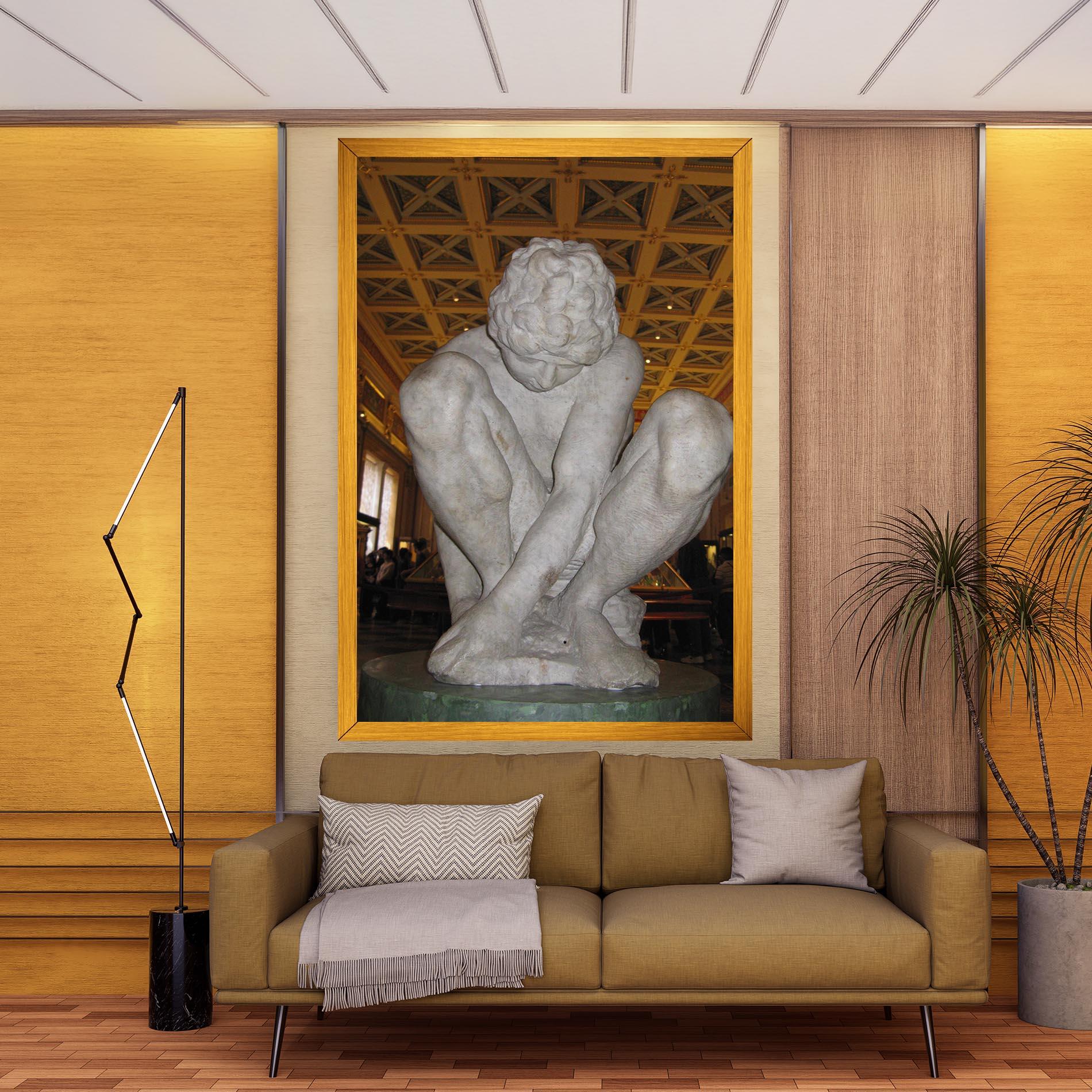 Obraz na Płótnie Crouching Boy mockup 9