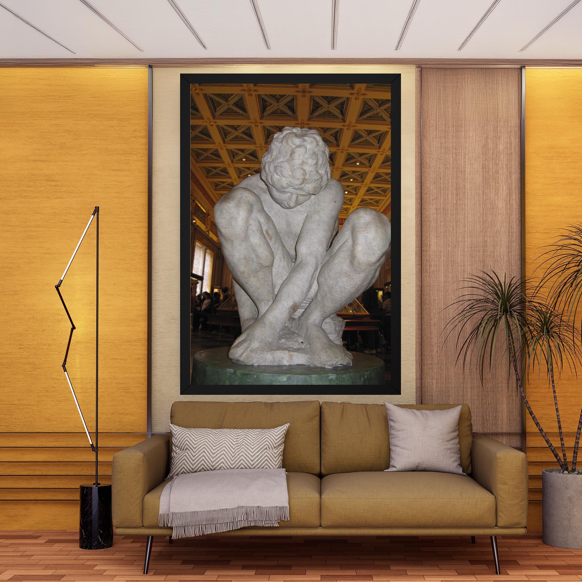 Obraz na Płótnie Crouching Boy mockup 9