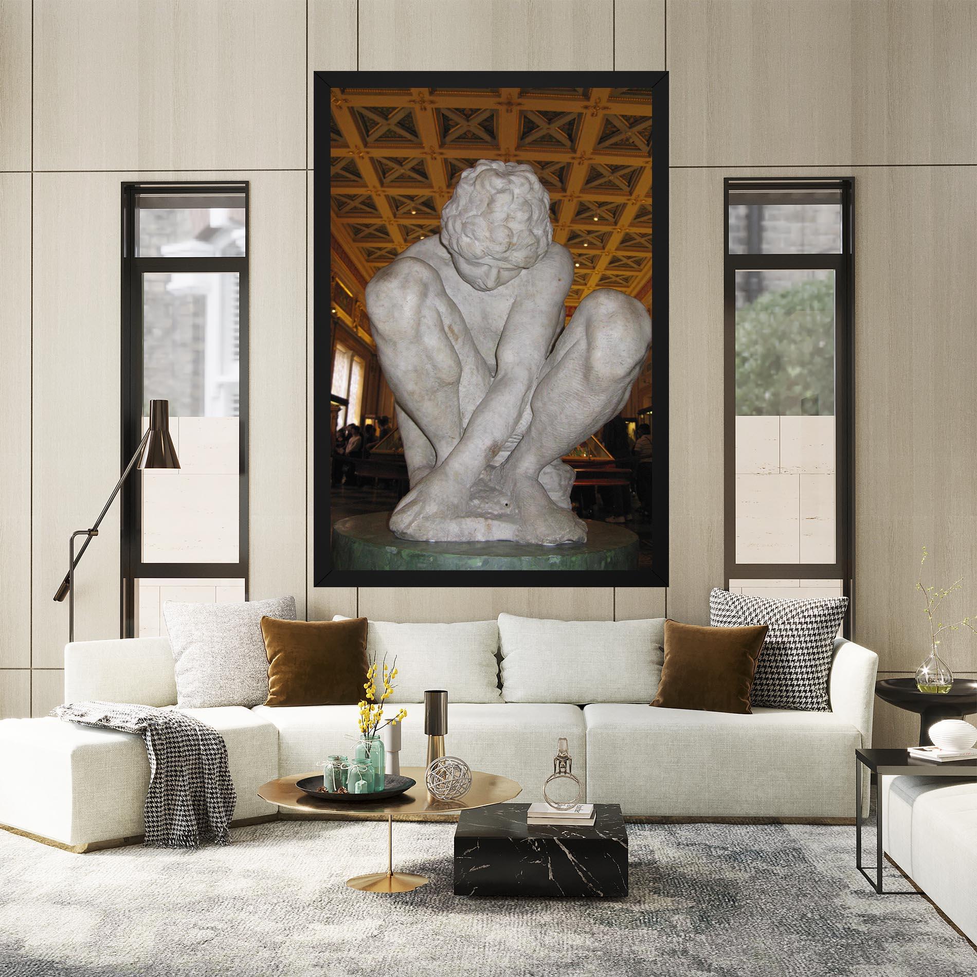 Obraz na Płótnie Crouching Boy mockup 2