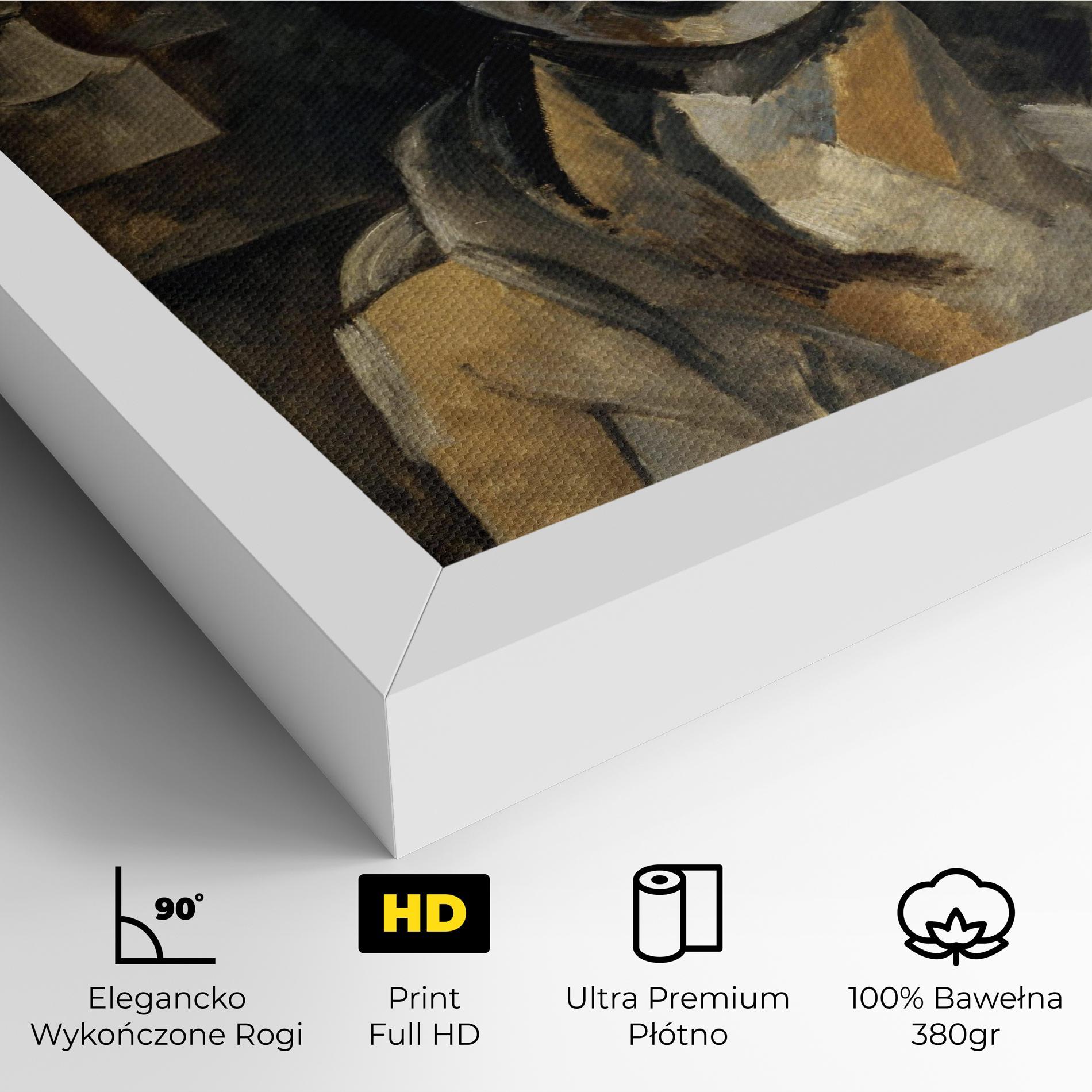 Obraz na Płótnie Woman With Mustard mockup 4