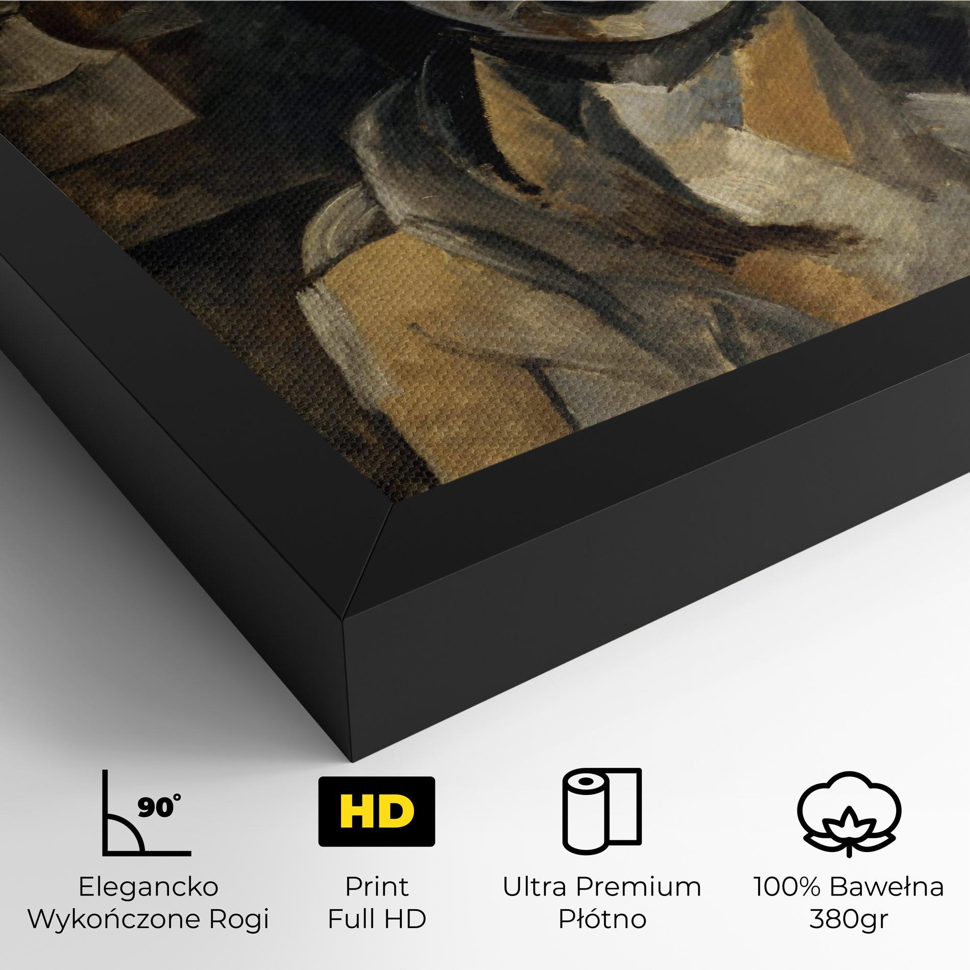 Obraz na Płótnie Woman With Mustard mockup 4