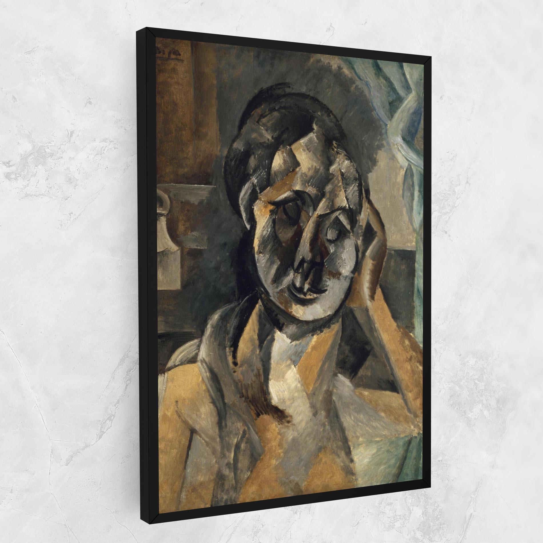 Obraz na Płótnie Woman With Mustard mockup 1