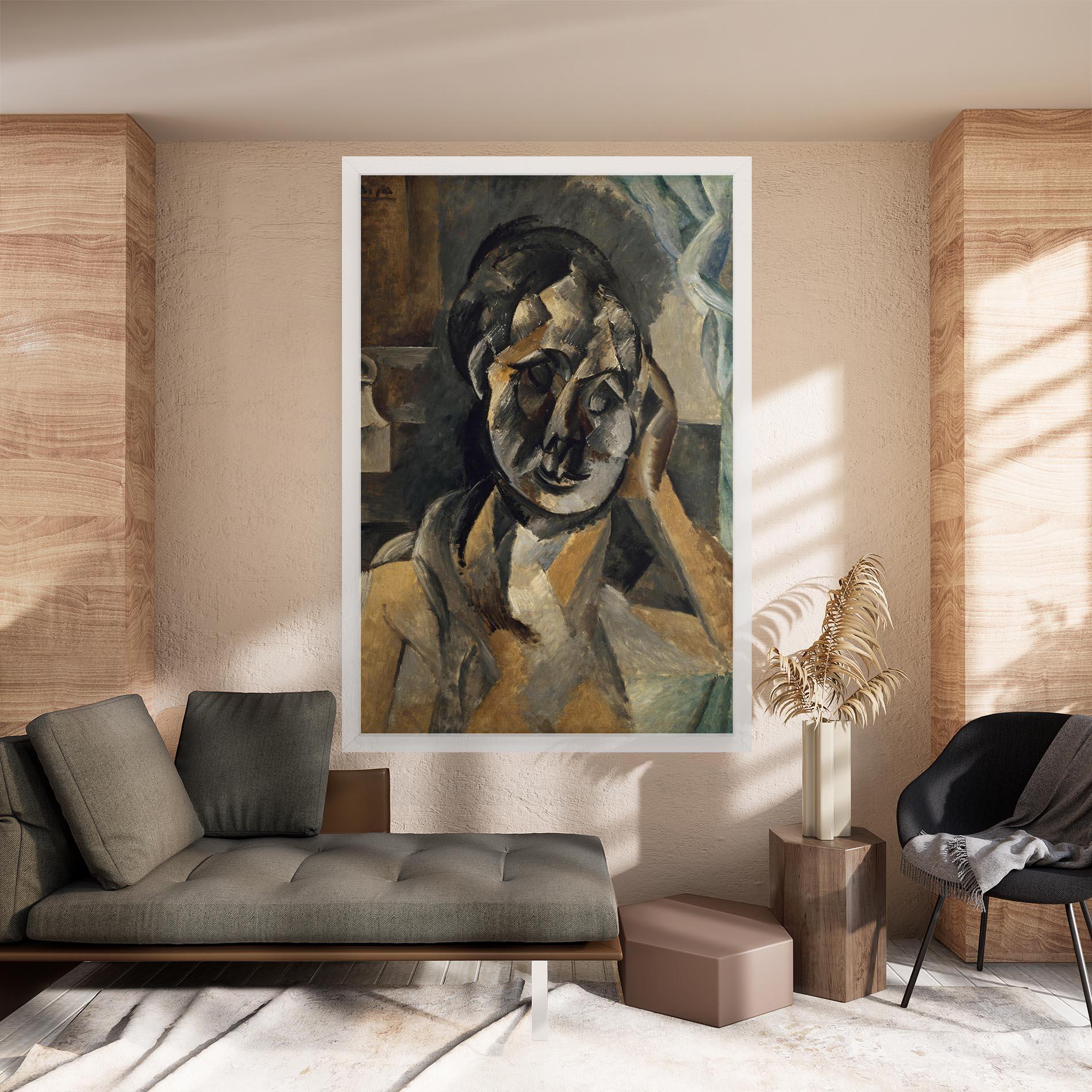 Obraz na Płótnie Woman With Mustard mockup 8