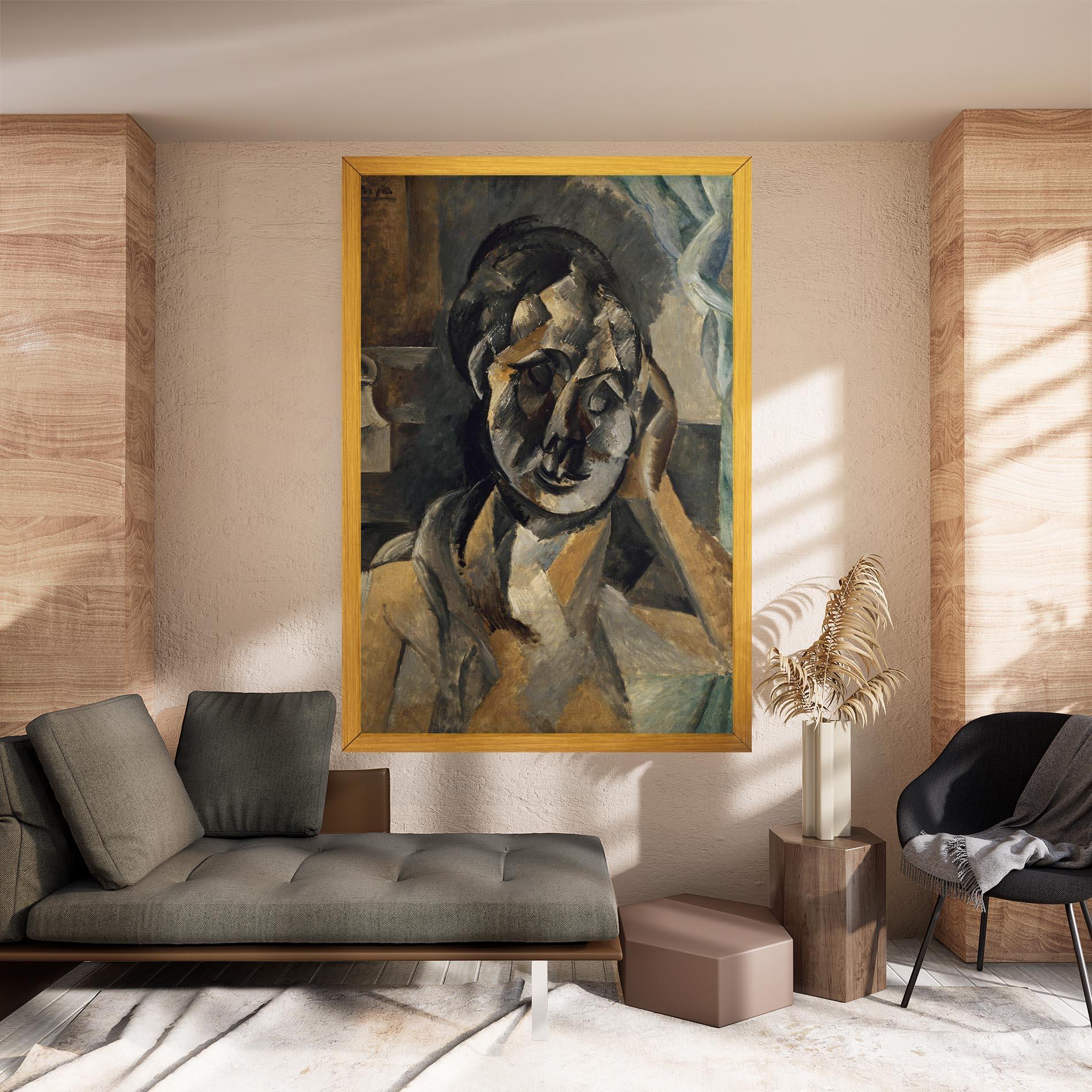 Obraz na Płótnie Woman With Mustard mockup 8