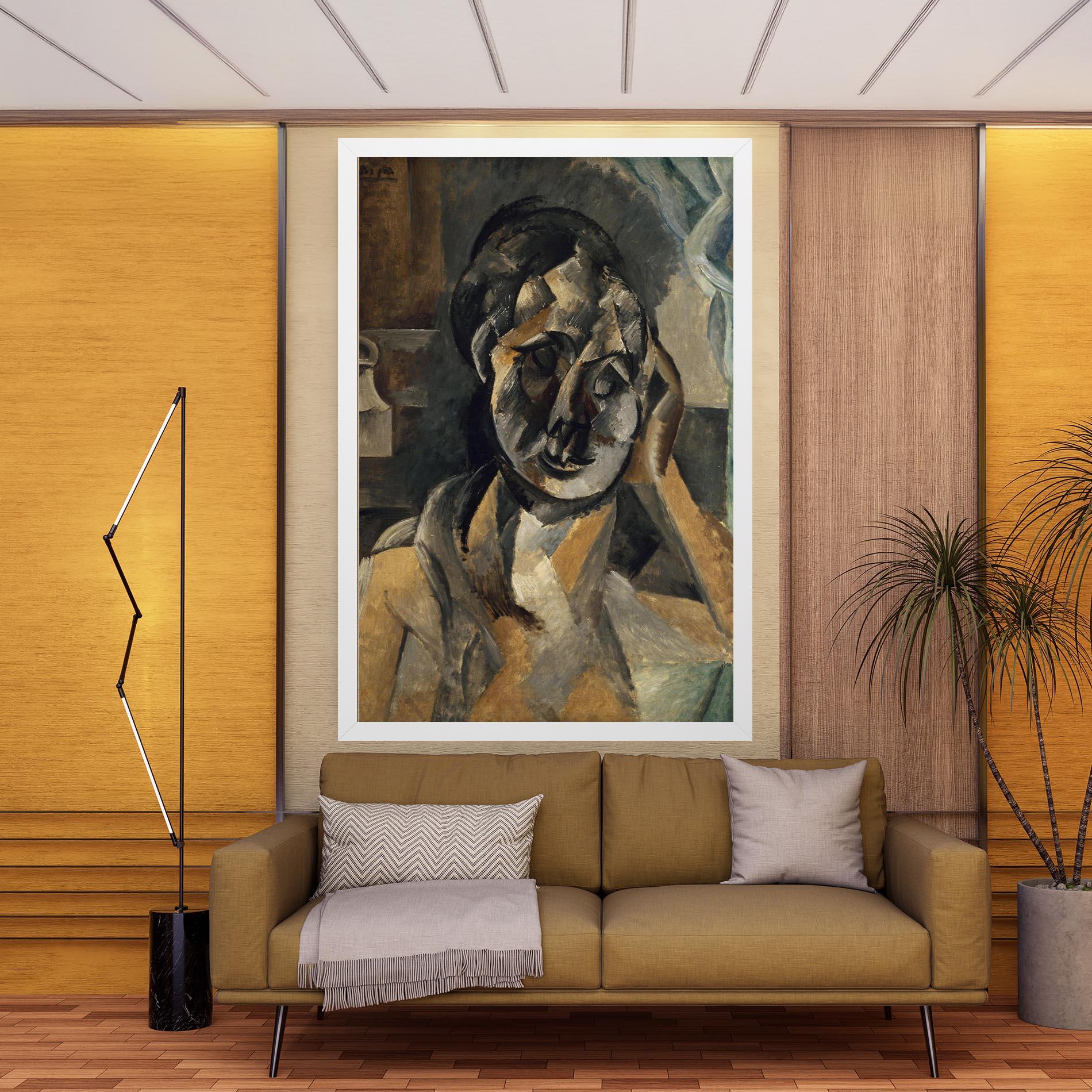 Obraz na Płótnie Woman With Mustard mockup 9