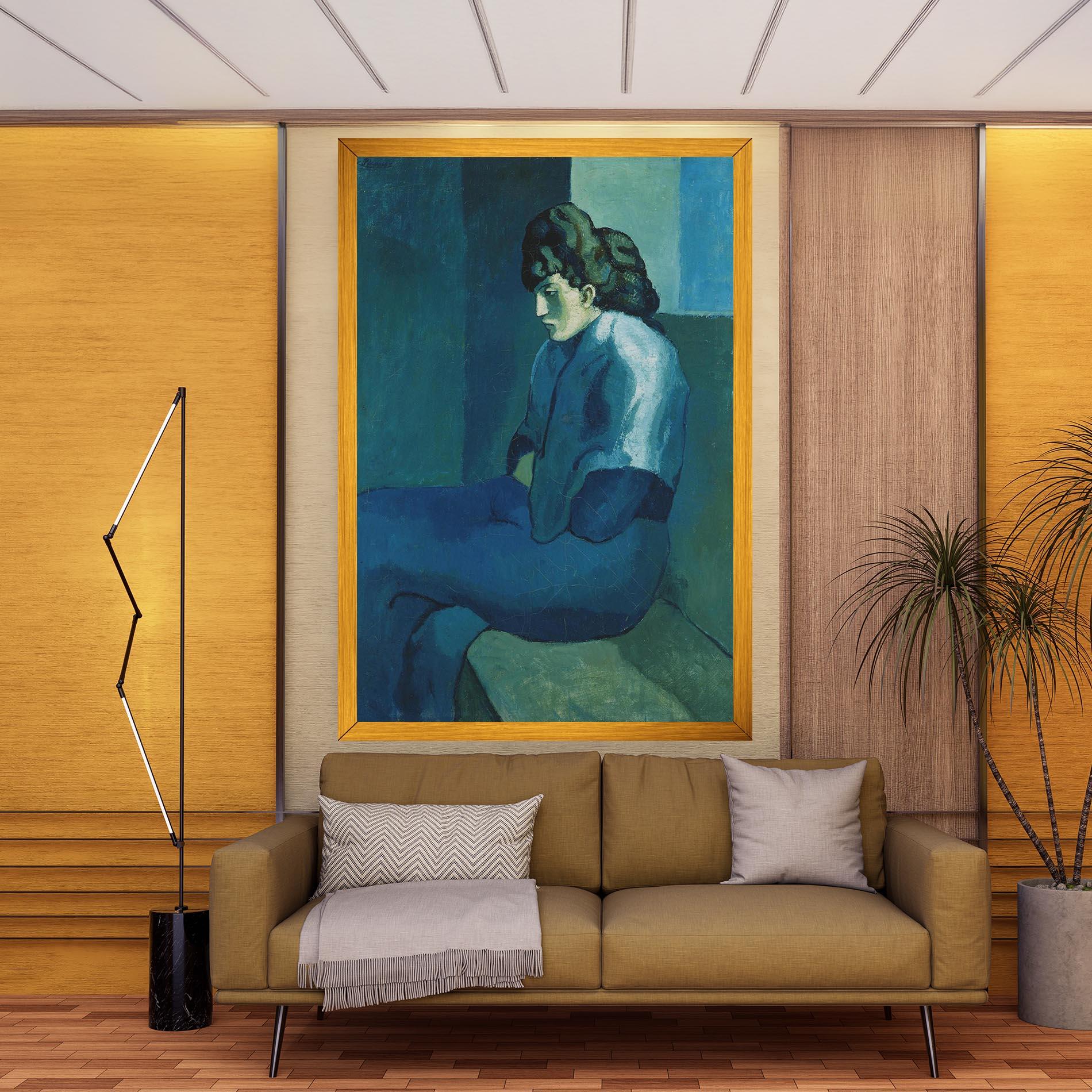 Obraz na Płótnie Femme Assise mockup 9