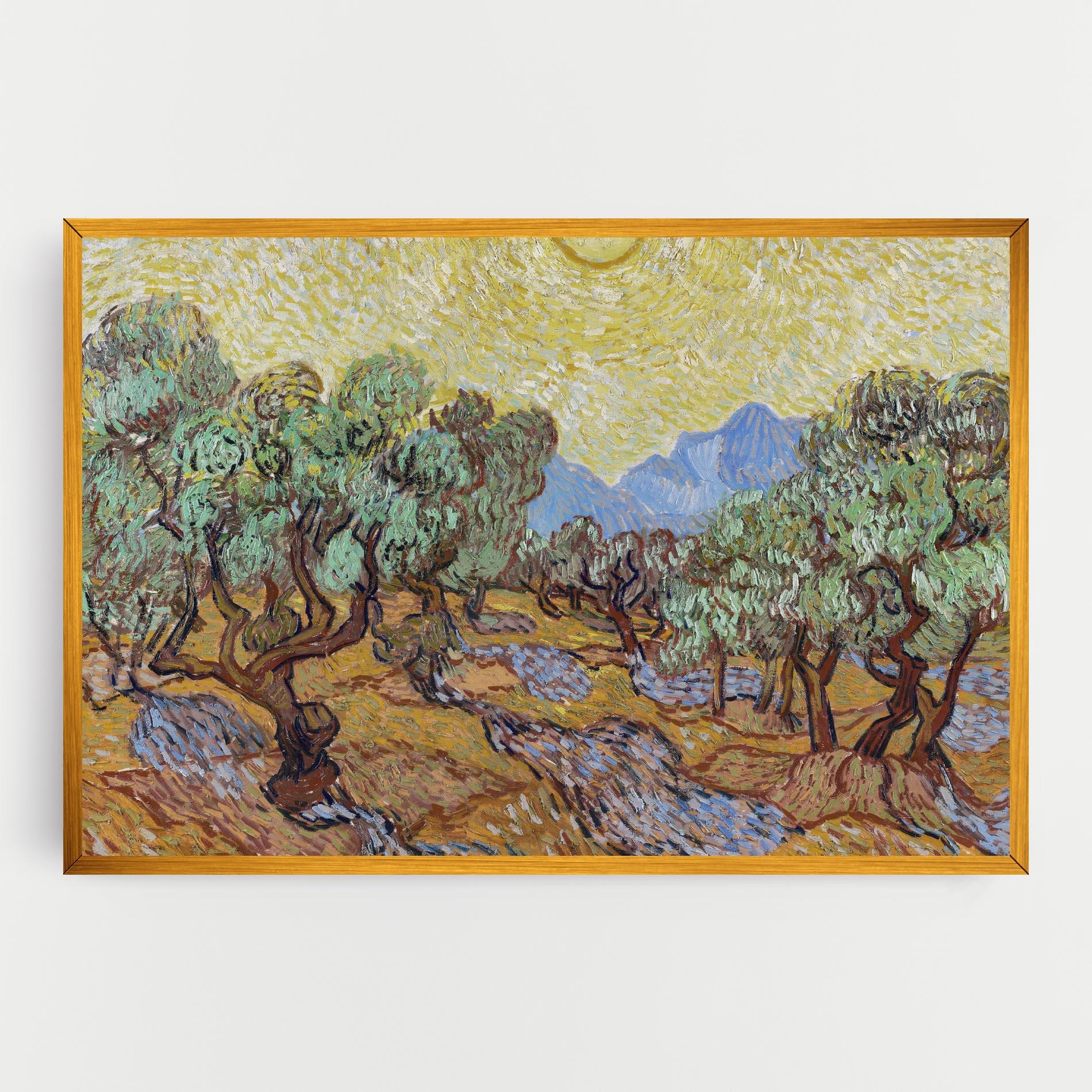 Obraz na Płótnie Gogh Olive Trees mockup 0