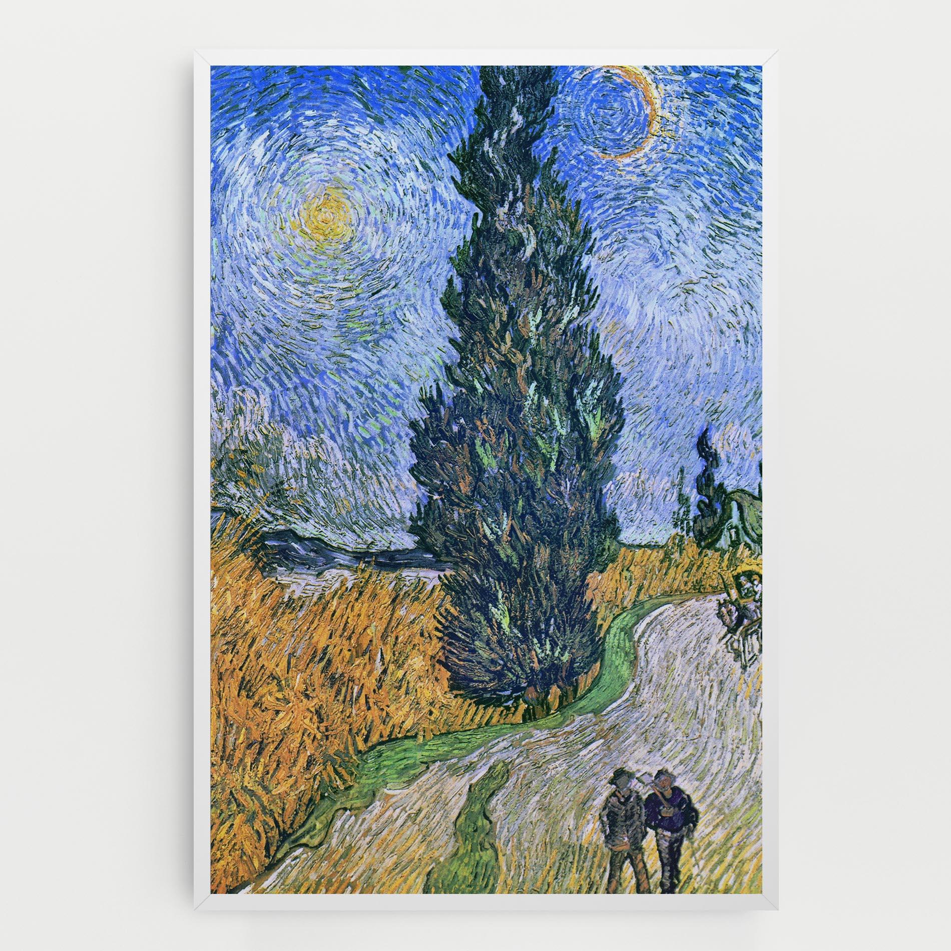 Obraz na Płótnie Road With Cypress mockup 0