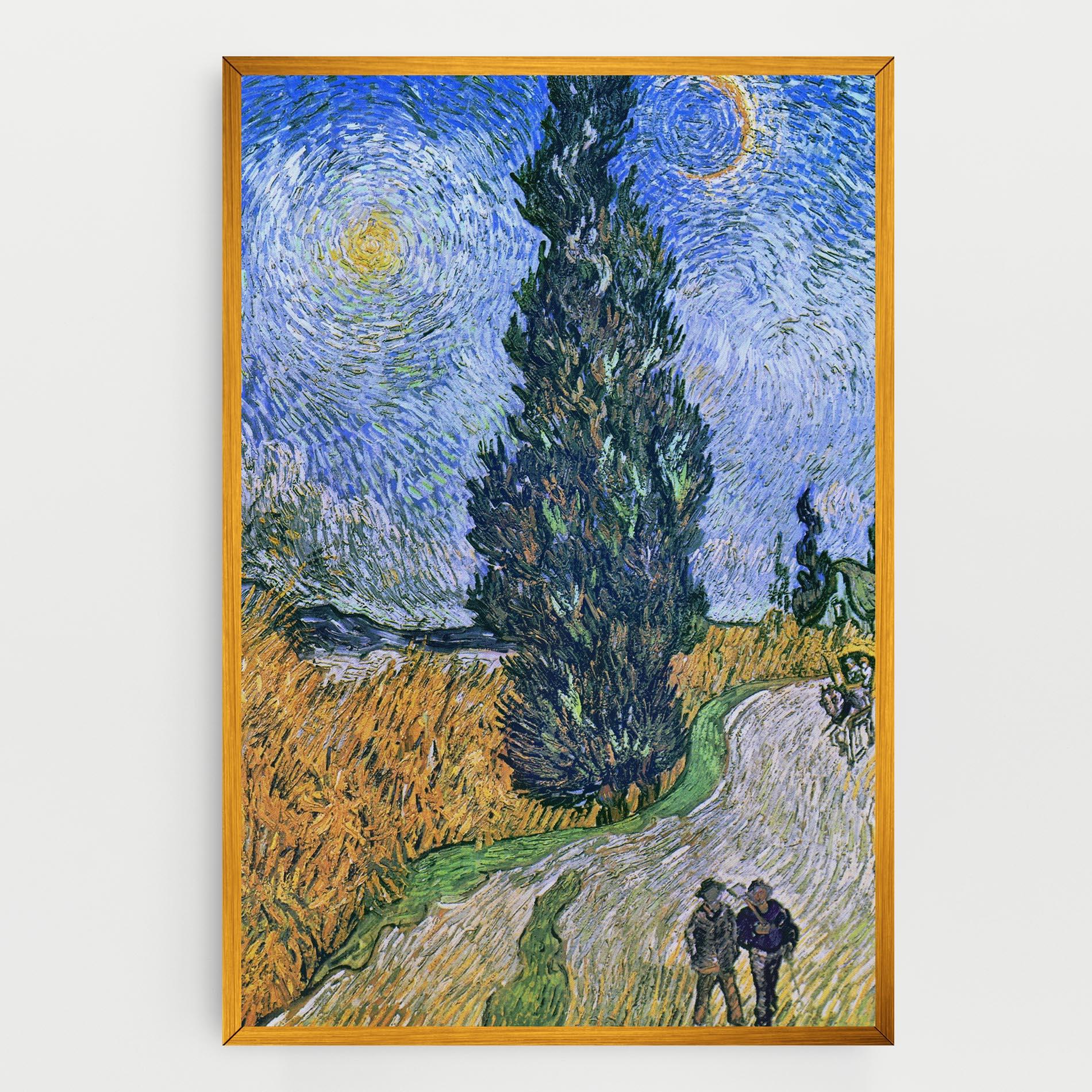 Obraz na Płótnie Road With Cypress mockup 0