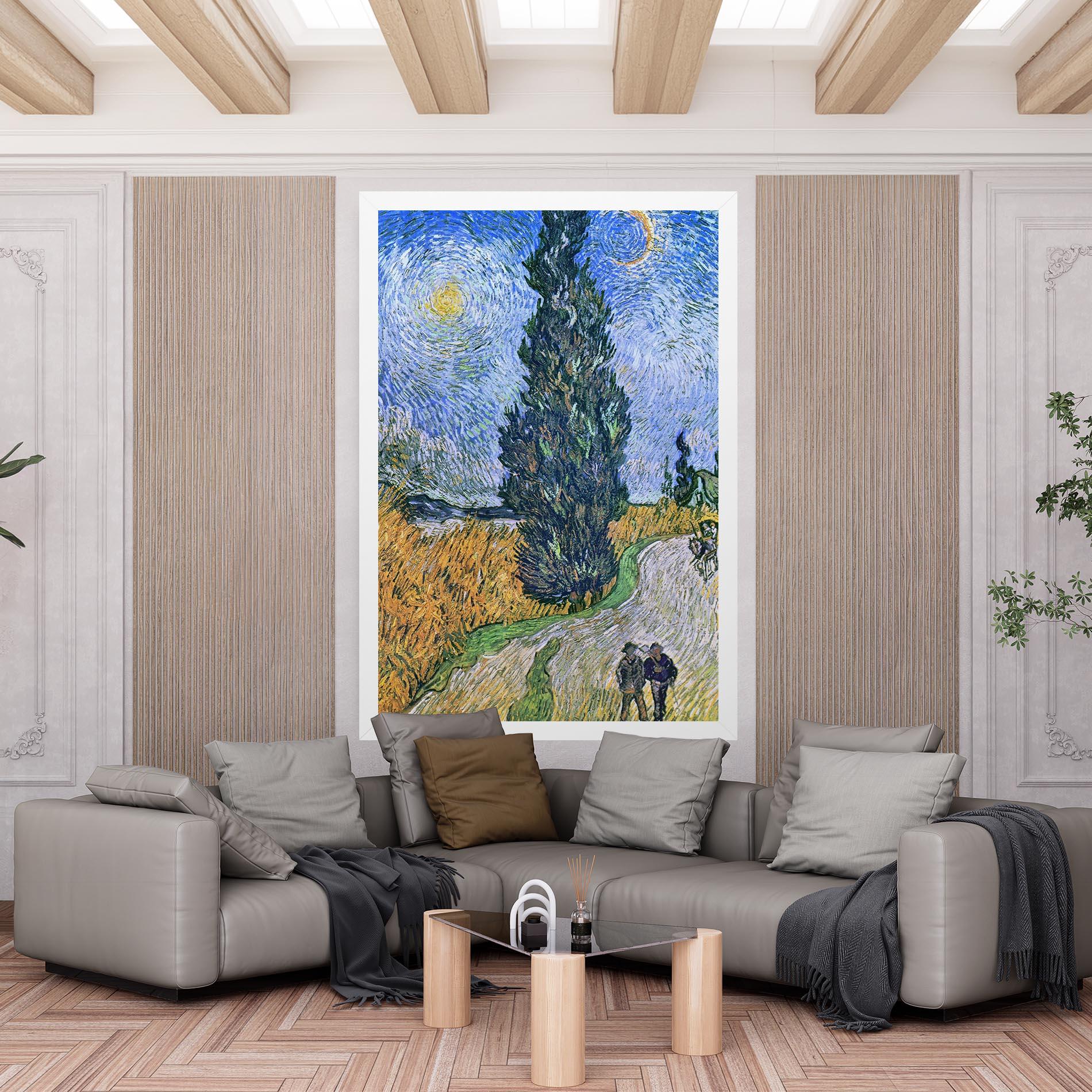 Obraz na Płótnie Road With Cypress mockup 6