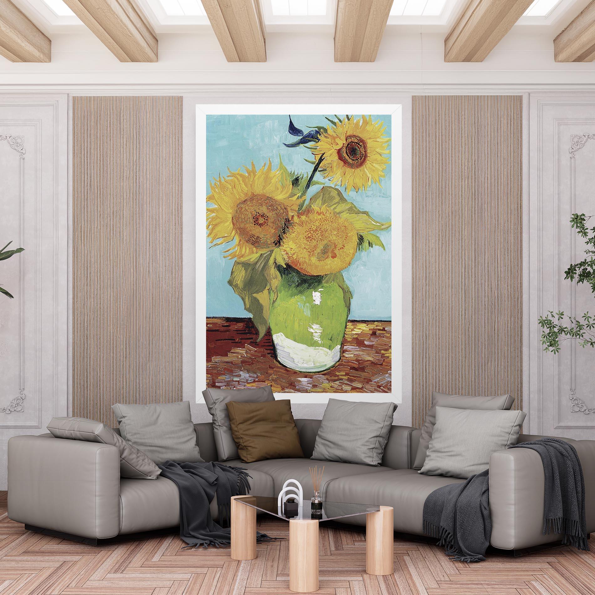 Obraz na Płótnie Three Sunflowers mockup 6