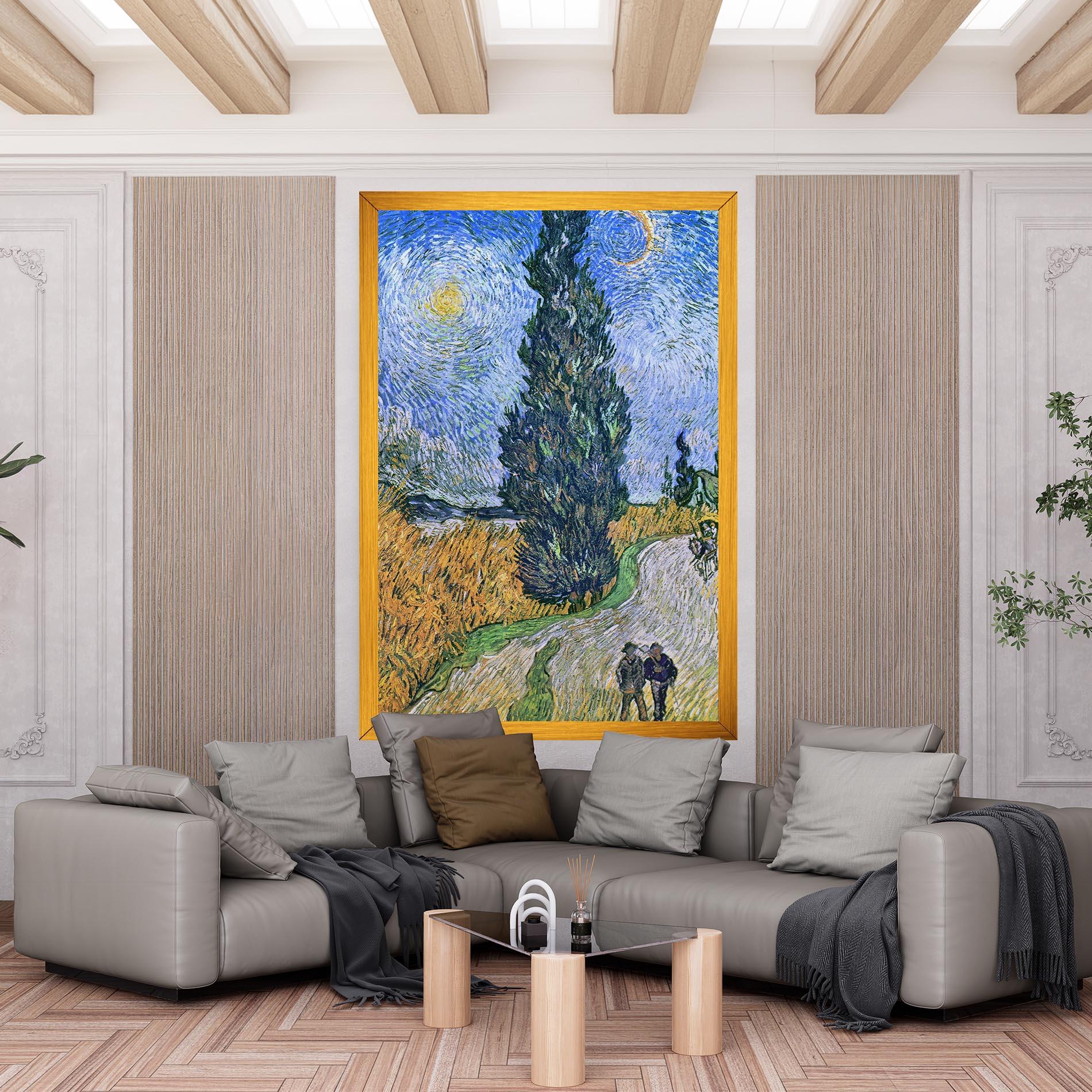 Obraz na Płótnie Road With Cypress mockup 6