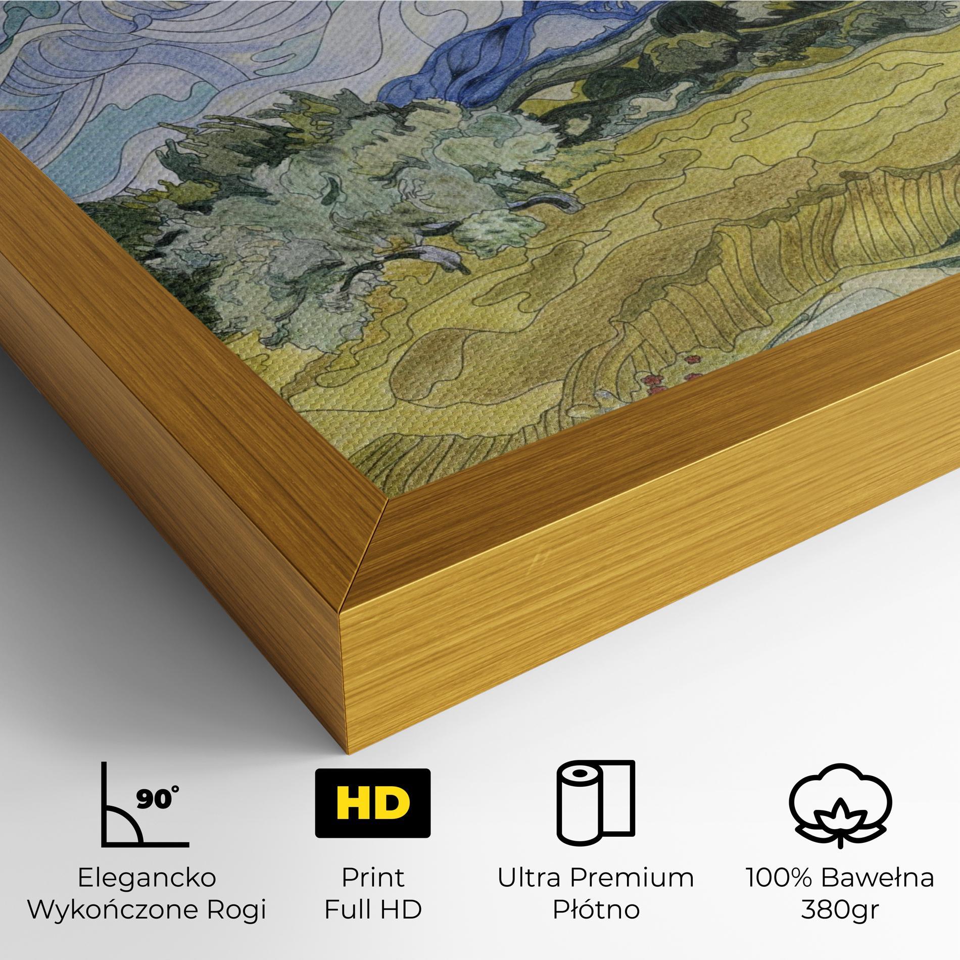 Obraz na Płótnie Wheat Field Cypresses mockup 4