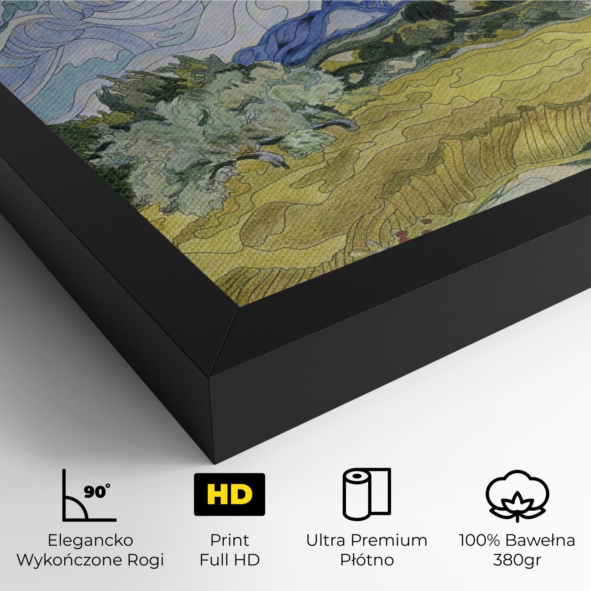 Obraz na Płótnie Wheat Field Cypresses mockup 4