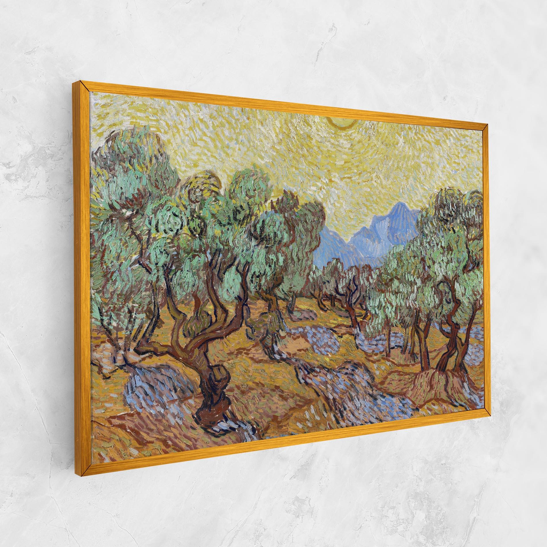 Obraz na Płótnie Gogh Olive Trees mockup 1
