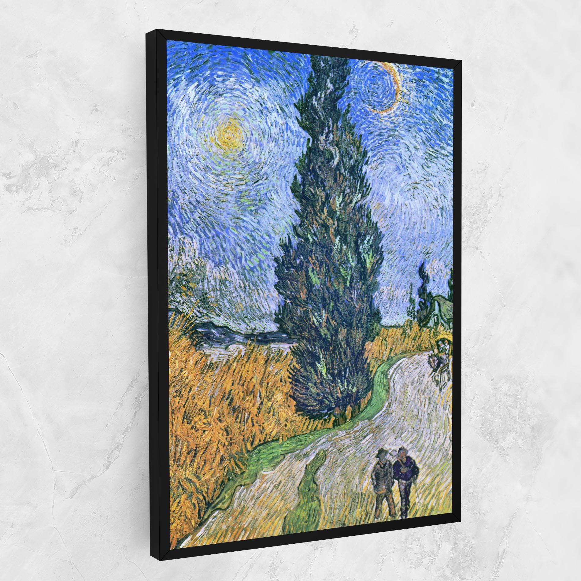 Obraz na Płótnie Road With Cypress mockup 1