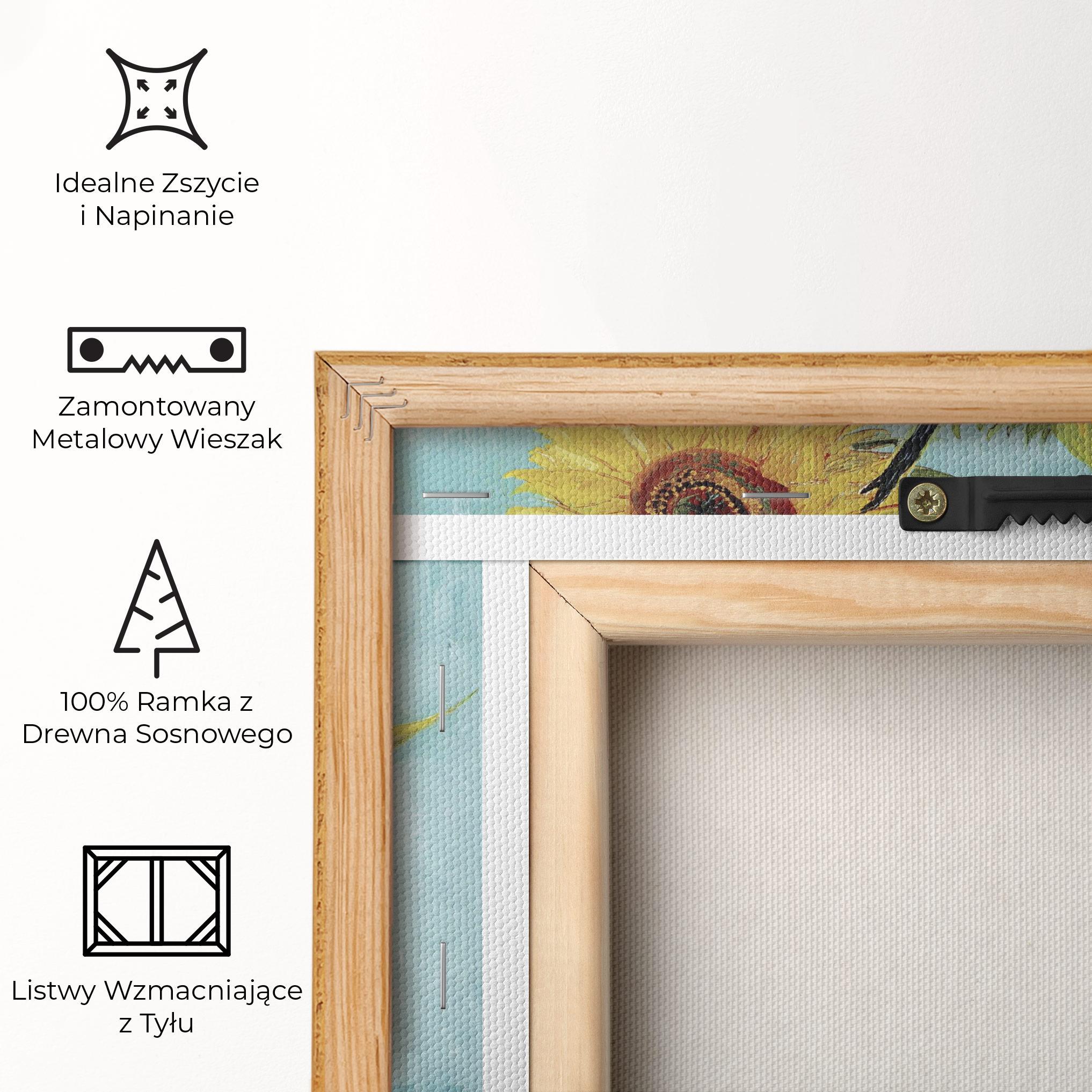 Obraz na Płótnie Three Sunflowers mockup 5