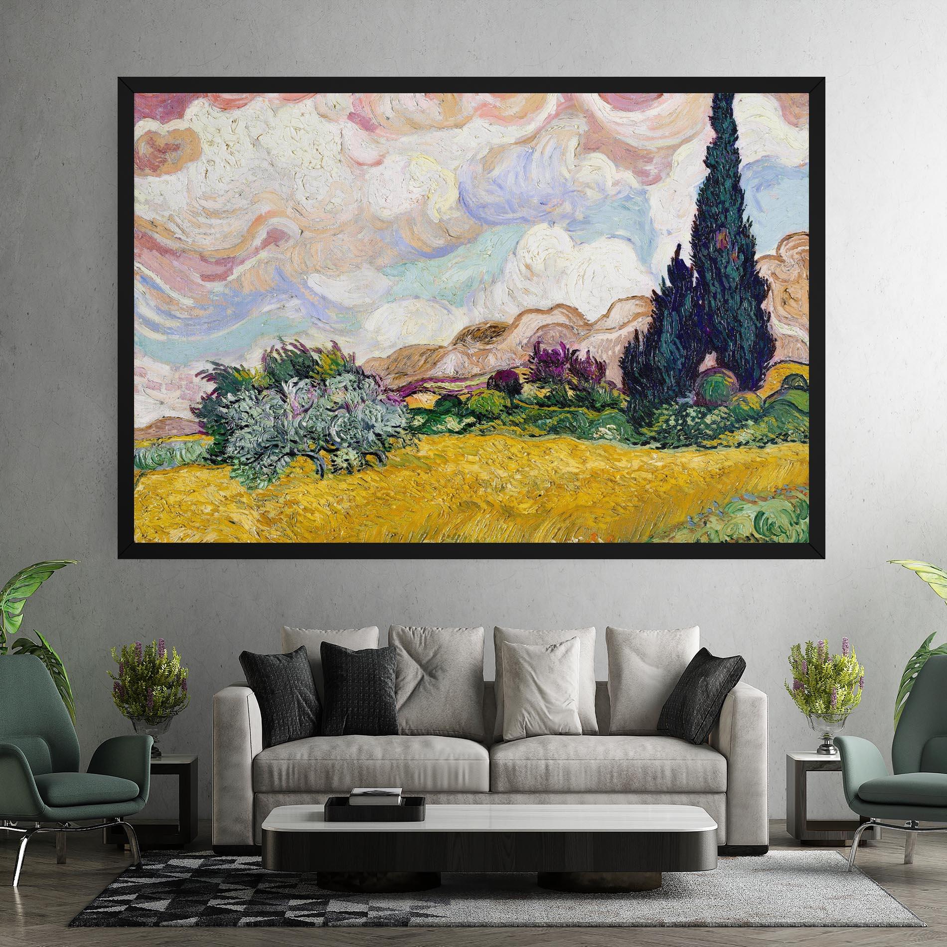 Obraz na Płótnie Pastel Wheat Field mockup 7