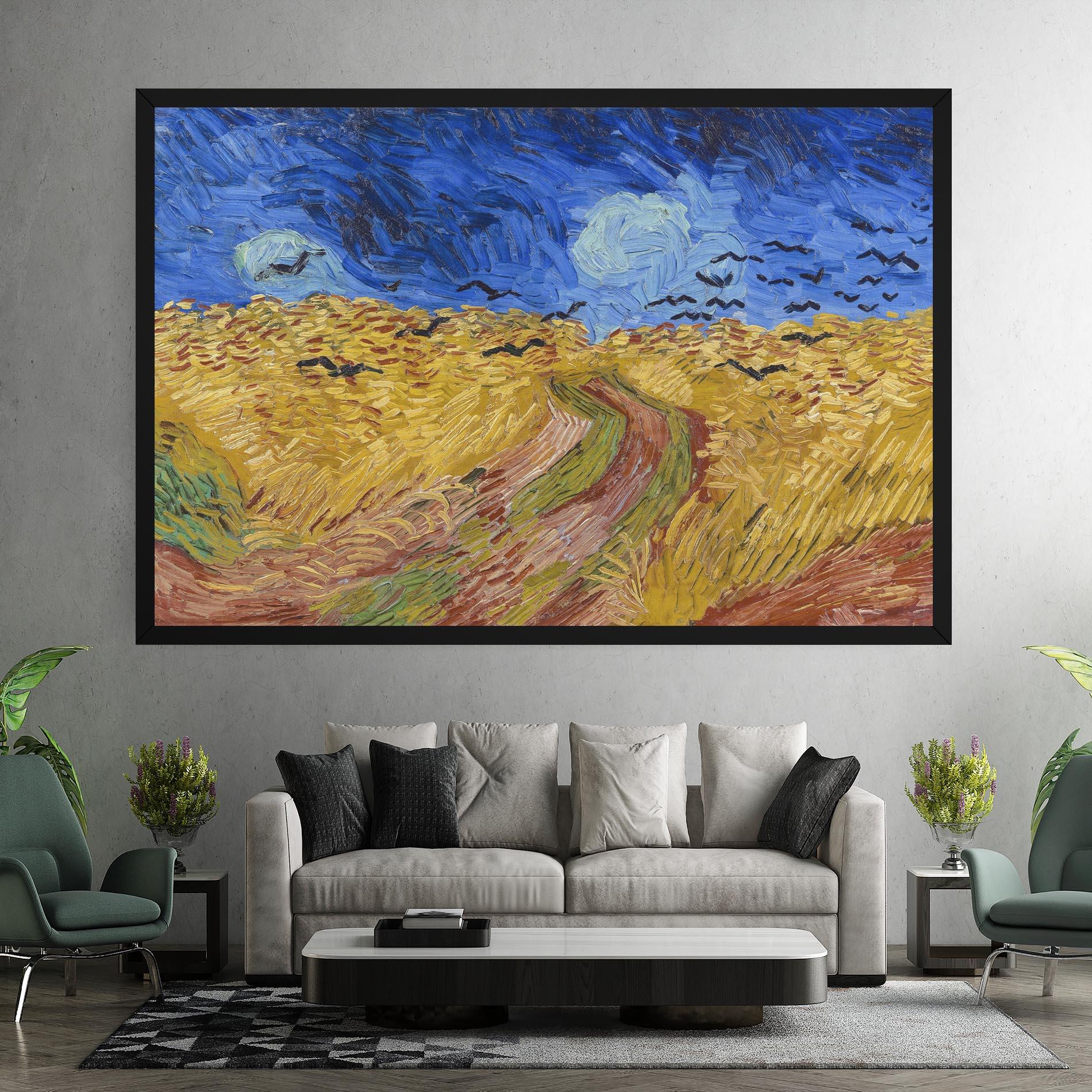 Obraz na Płótnie Wheatfield Crows mockup 7