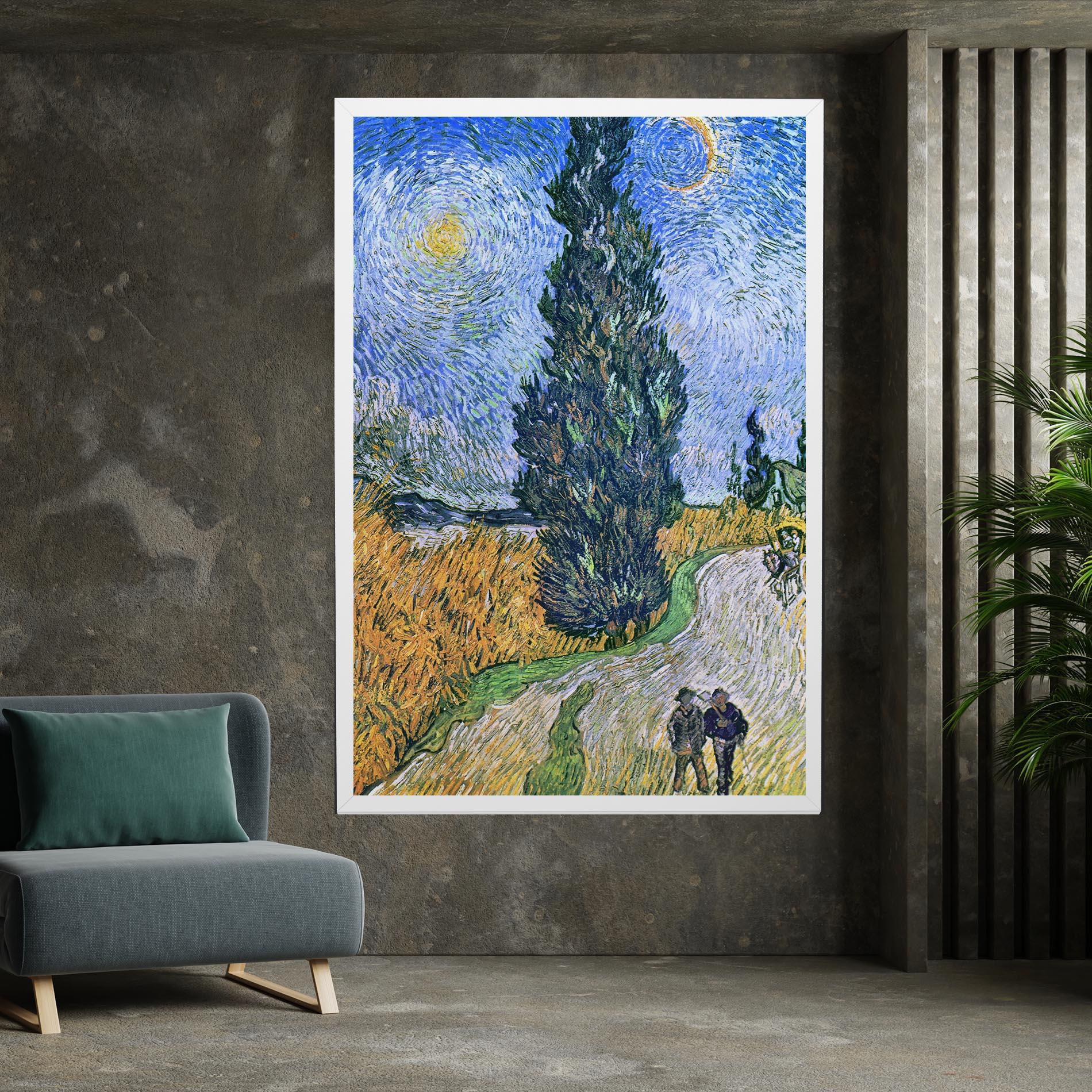 Obraz na Płótnie Road With Cypress mockup 7