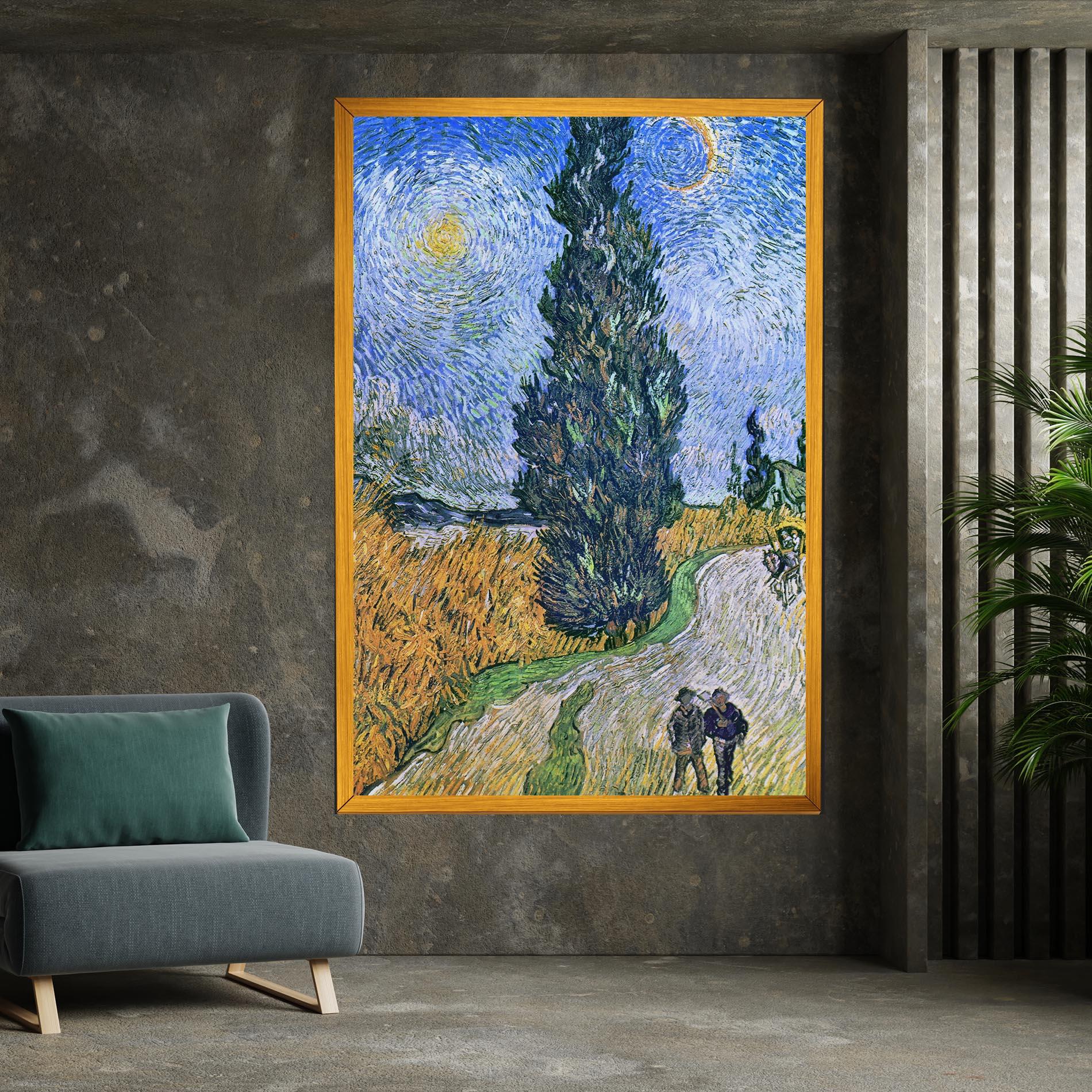 Obraz na Płótnie Road With Cypress mockup 7