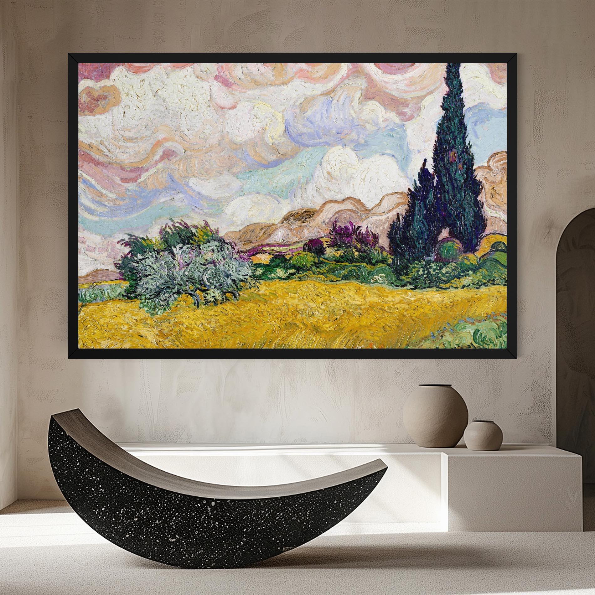 Obraz na Płótnie Pastel Wheat Field mockup 8