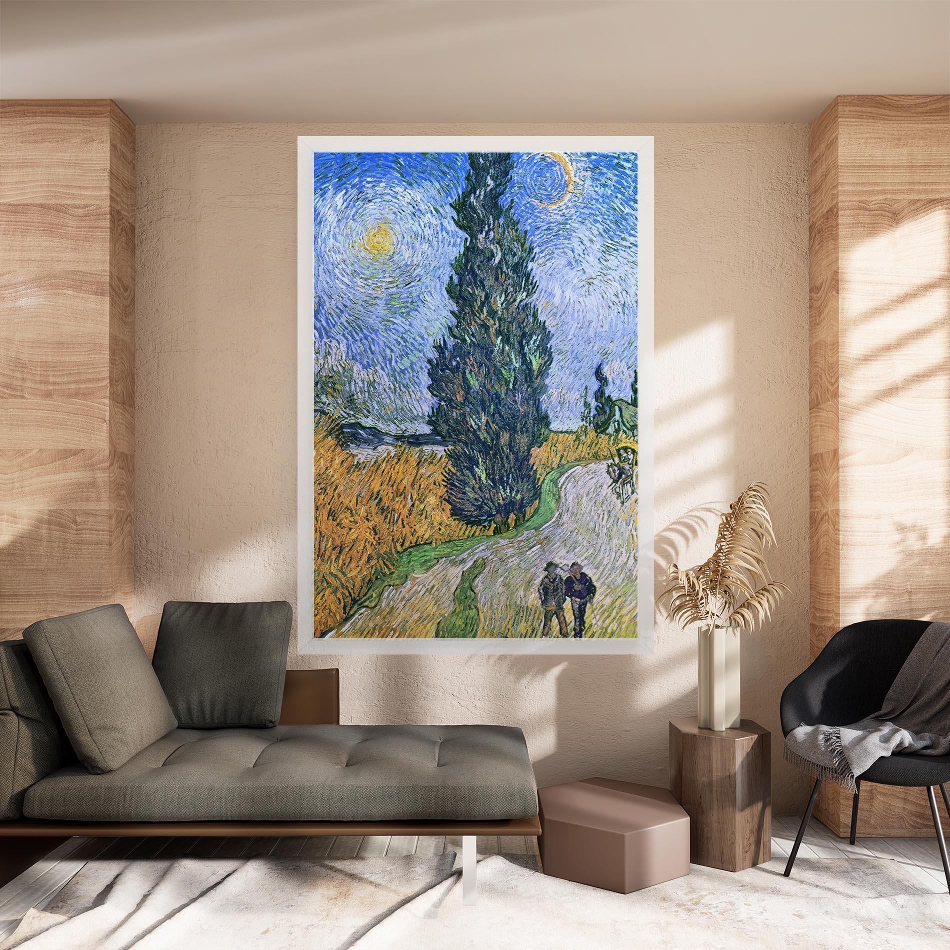 Obraz na Płótnie Road With Cypress mockup 8