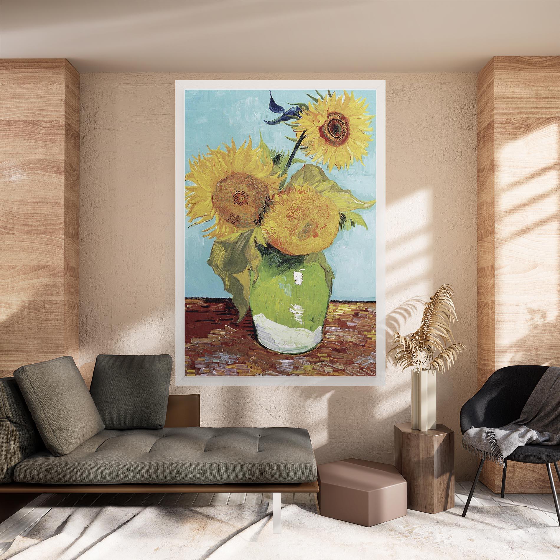 Obraz na Płótnie Three Sunflowers mockup 8